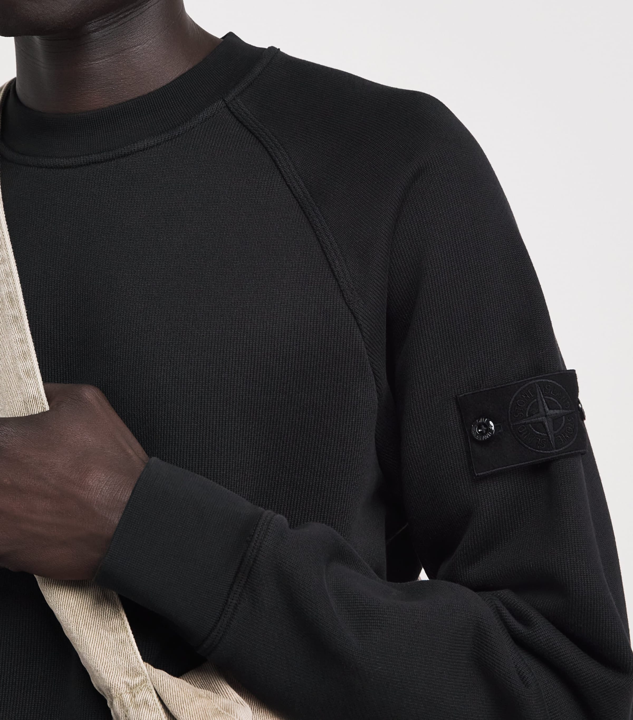 Stone Island Mens Cotton Compass Sweater Image 3