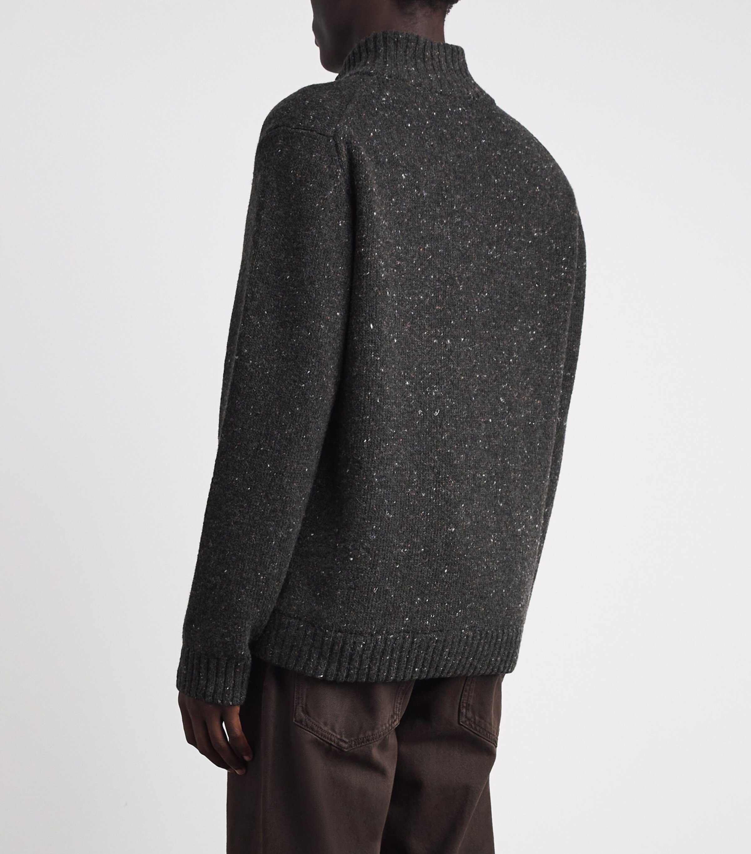 Samsøe Samsøe Mens Wool-Blend Sanate Zip-Up Cardigan Delicioso Image 5