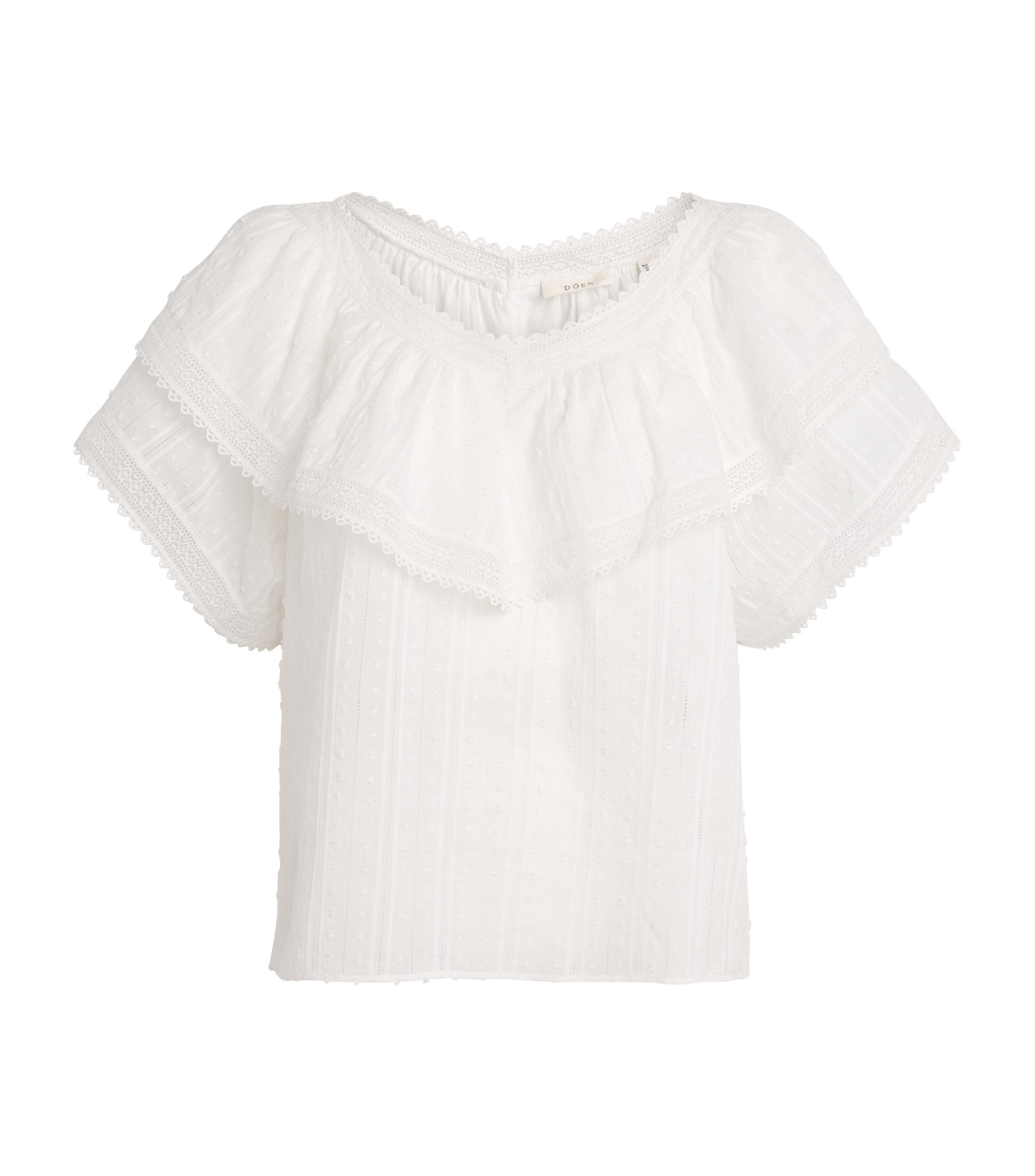 Doen Cotton Cosenza Top In White