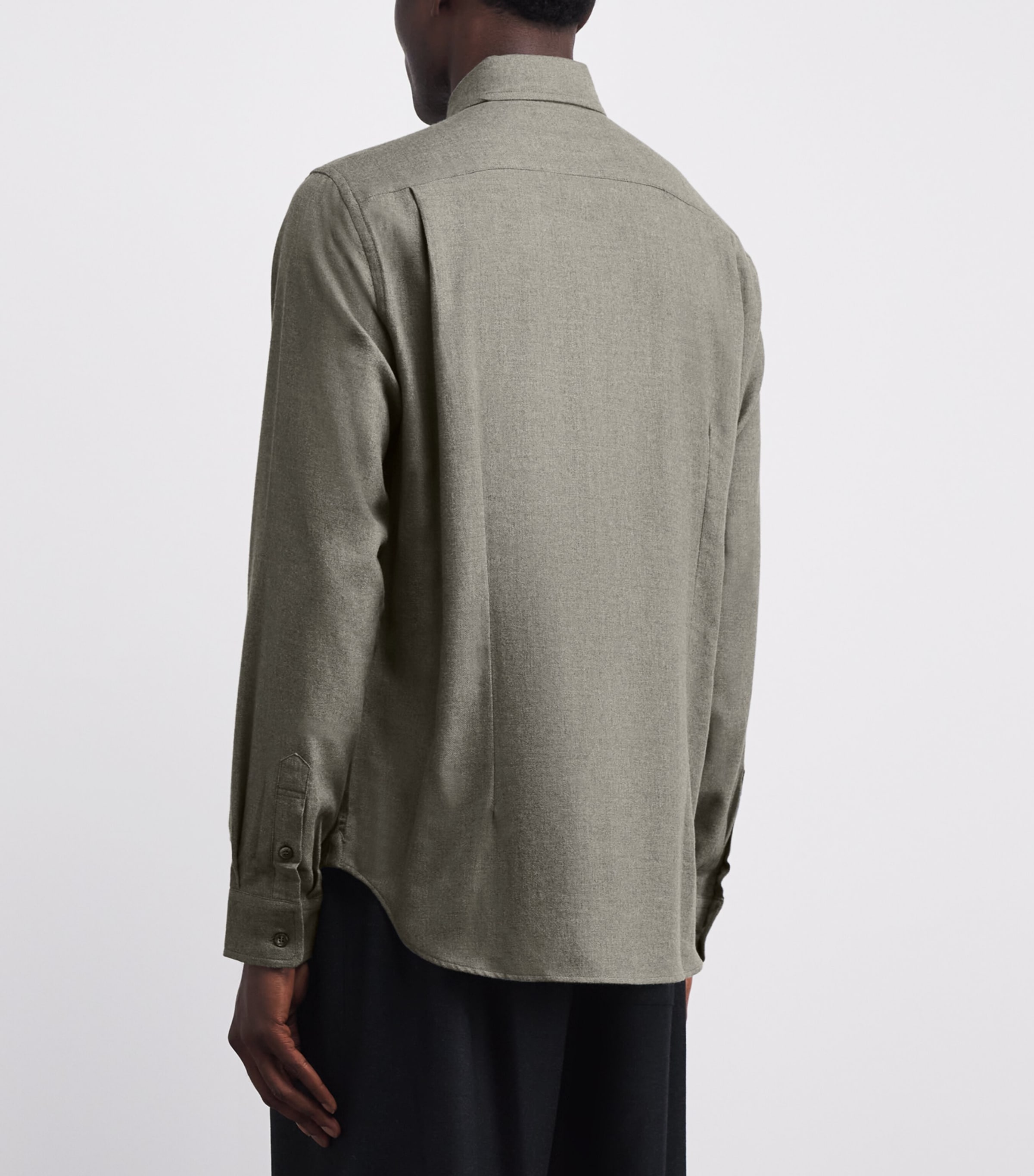 Cotton Button-Up Shirt SAGE GREEN G53 Image 4