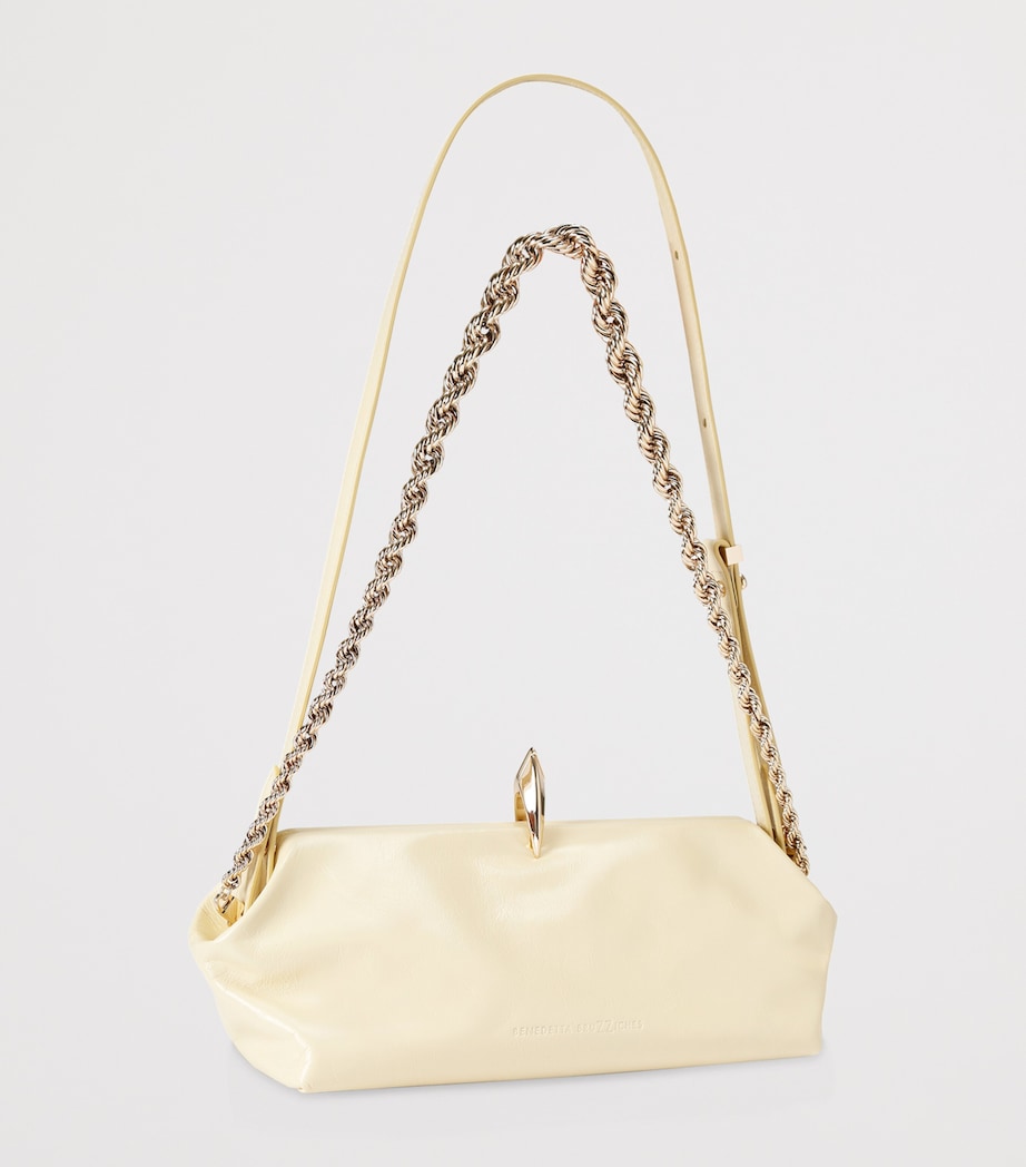 Benedetta Bruzziches Leather Sophia La Petite Shoulder Bag Cream Image 4