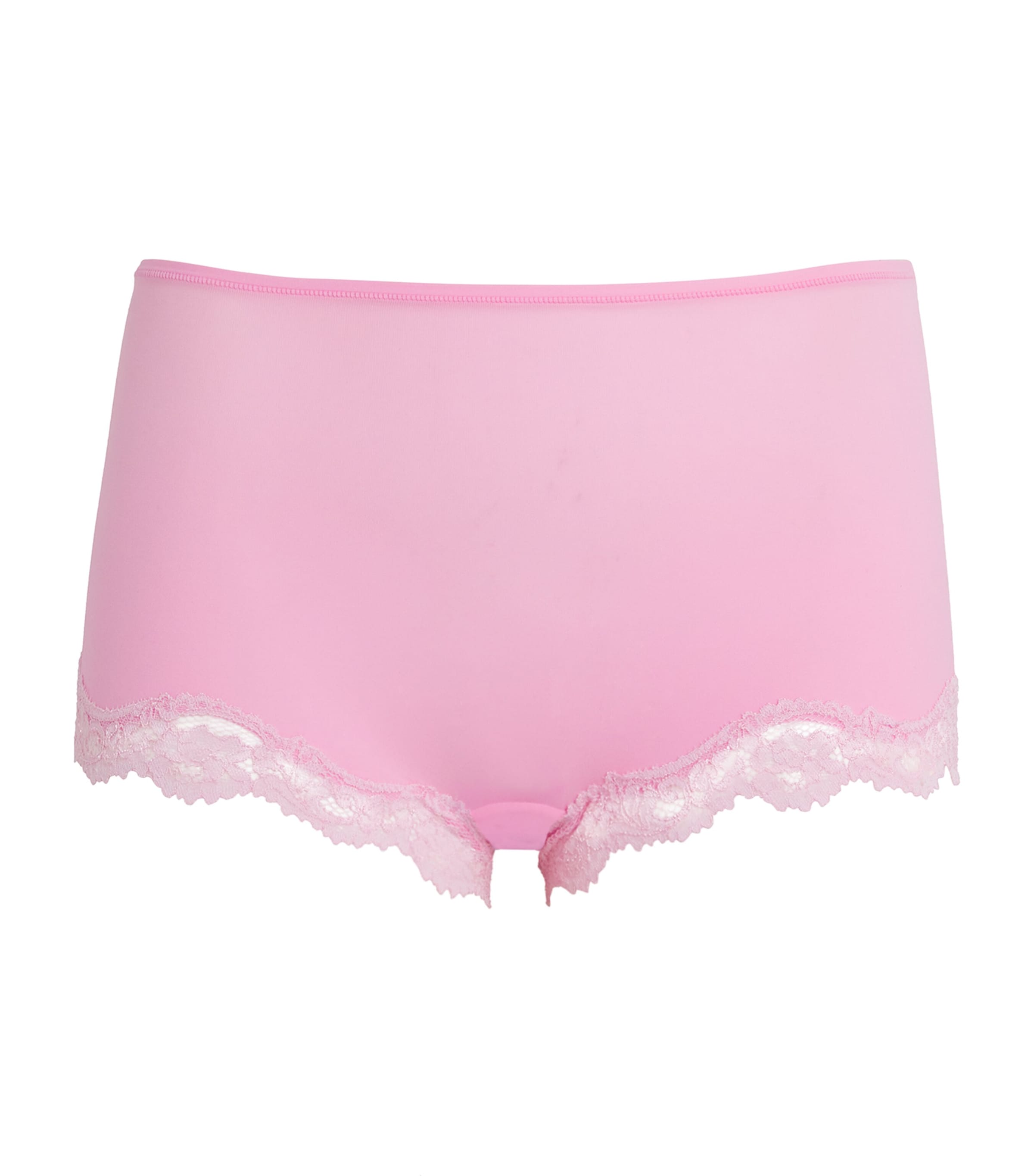 Skims Lace-trim Fits Everybody Boyshort Briefs In Pink