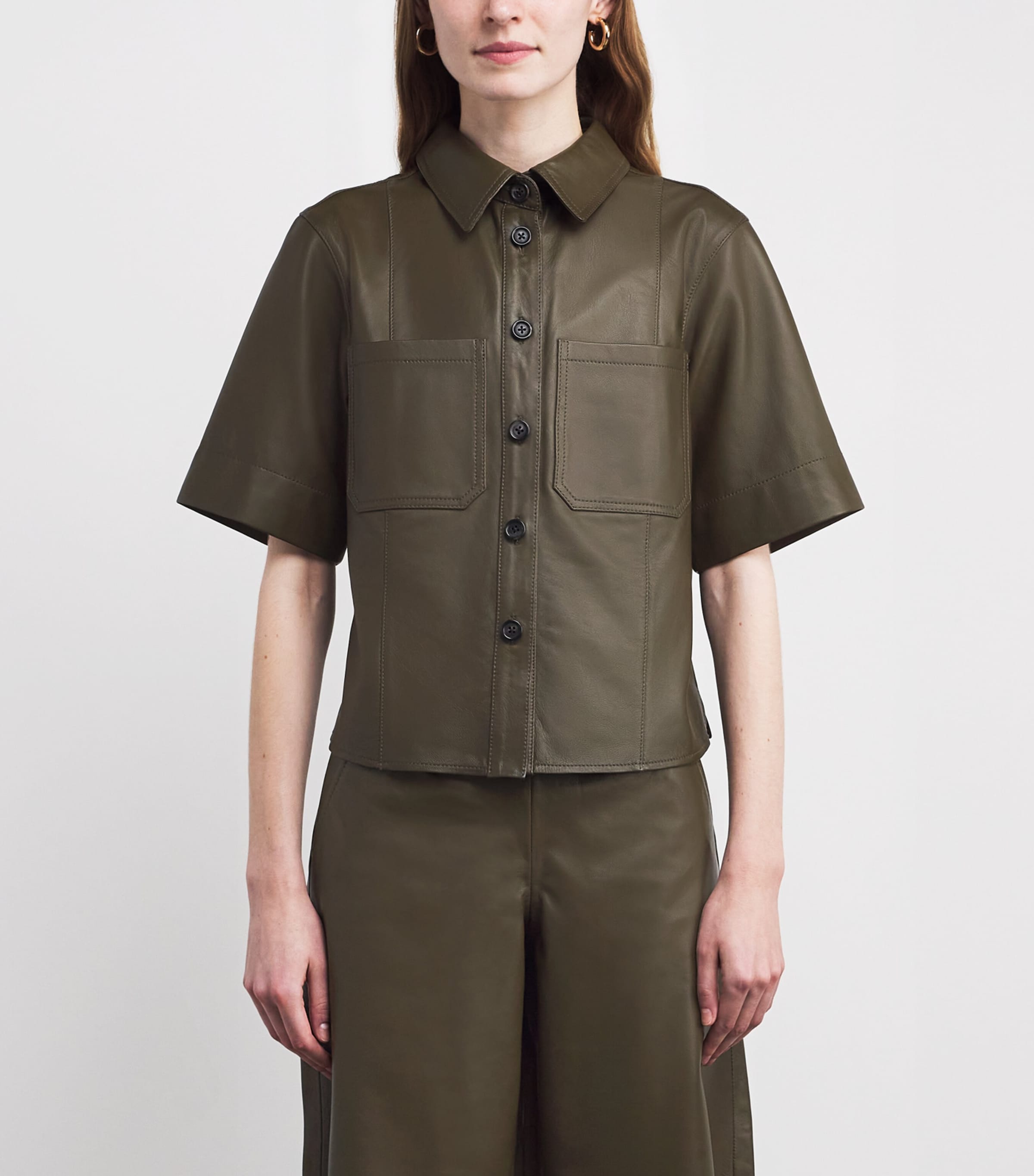 Lambskin Shirt INTENSE OLIVE Image 3