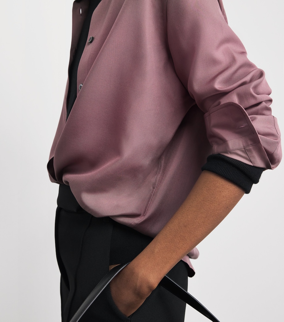 Brioni Womens Silk Button-Up Shirt Image 3