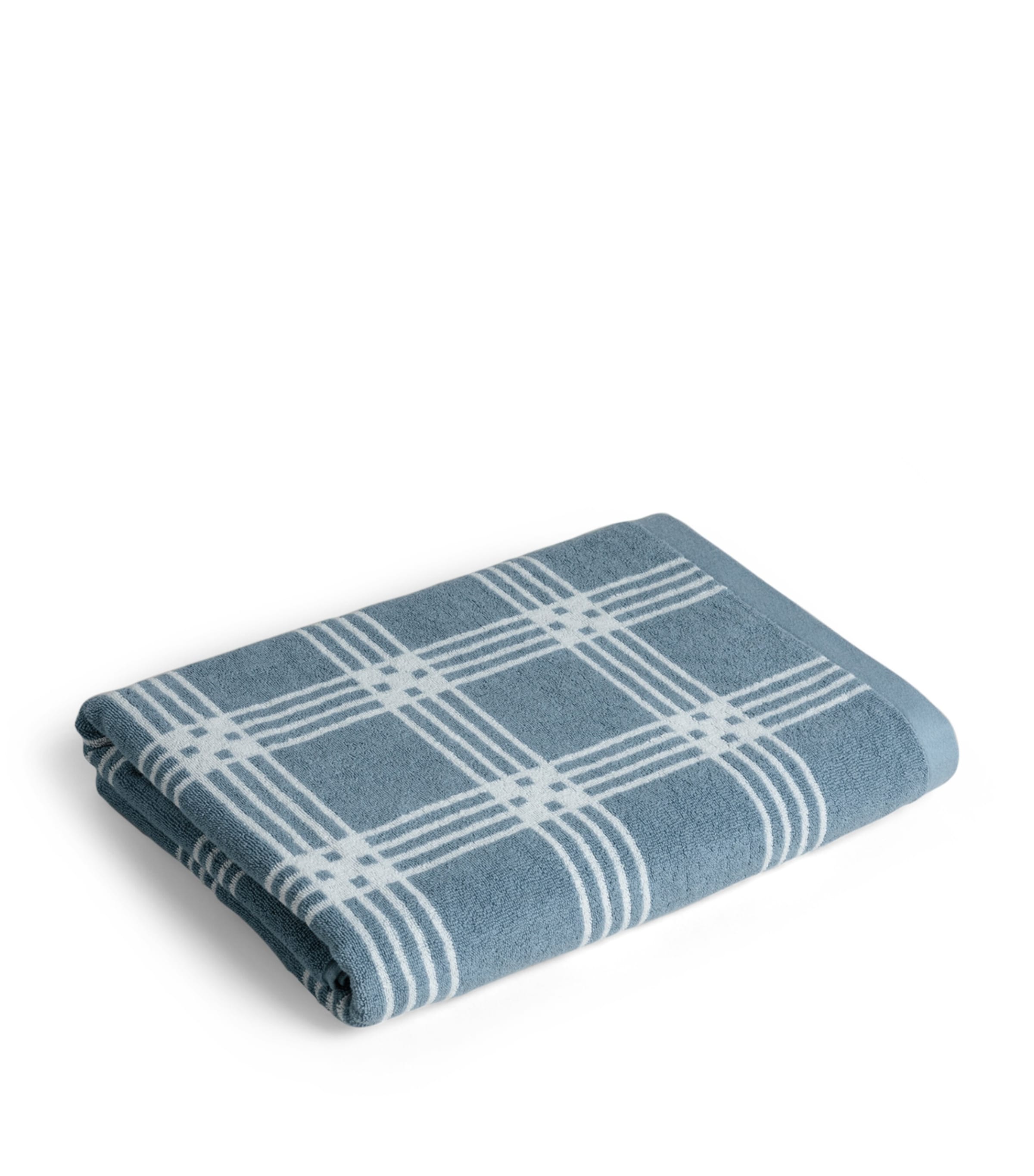 BAINA Organic Cotton Frida Pool Towel (90cm x 170cm) Celeste & Chalk Image 1