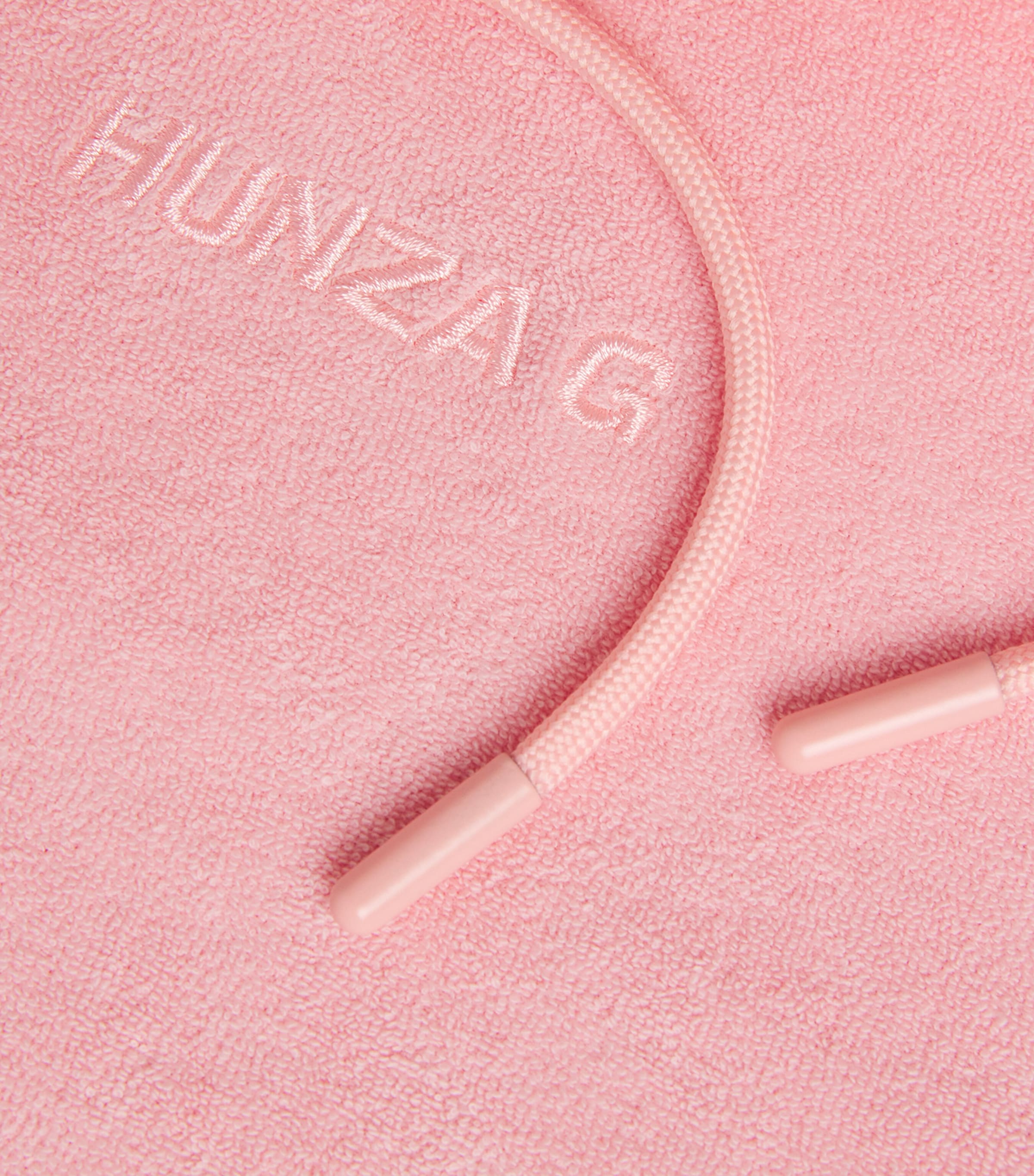 Cotton Terry Towelling Hoodie PINK Image 5