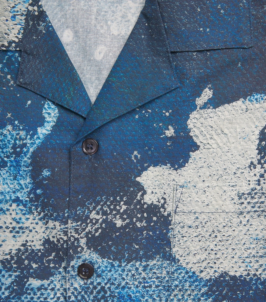 Linen-Cotton Deep Shirt BLUE Image 5