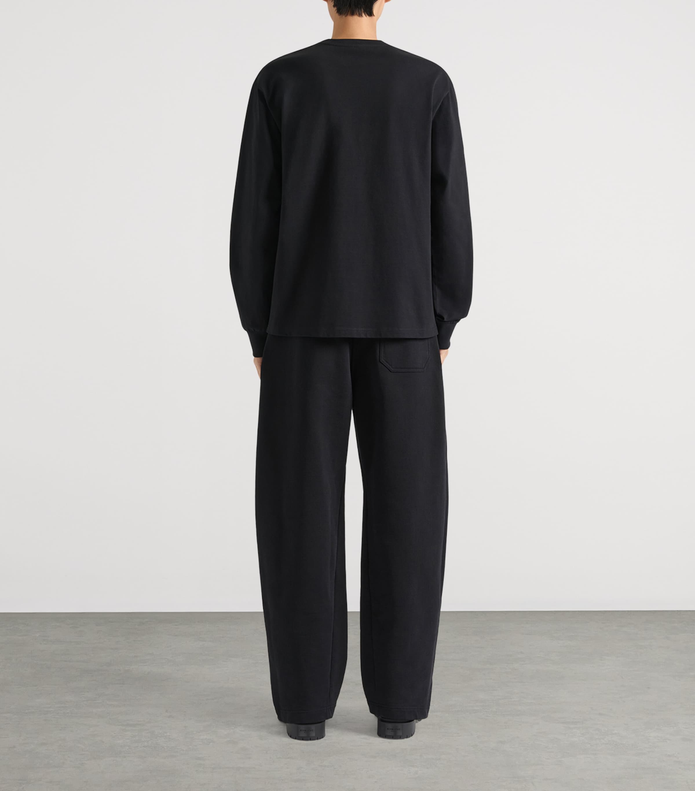 Cotton Graphic Embroidered Sweatshirt BLACK Image 4