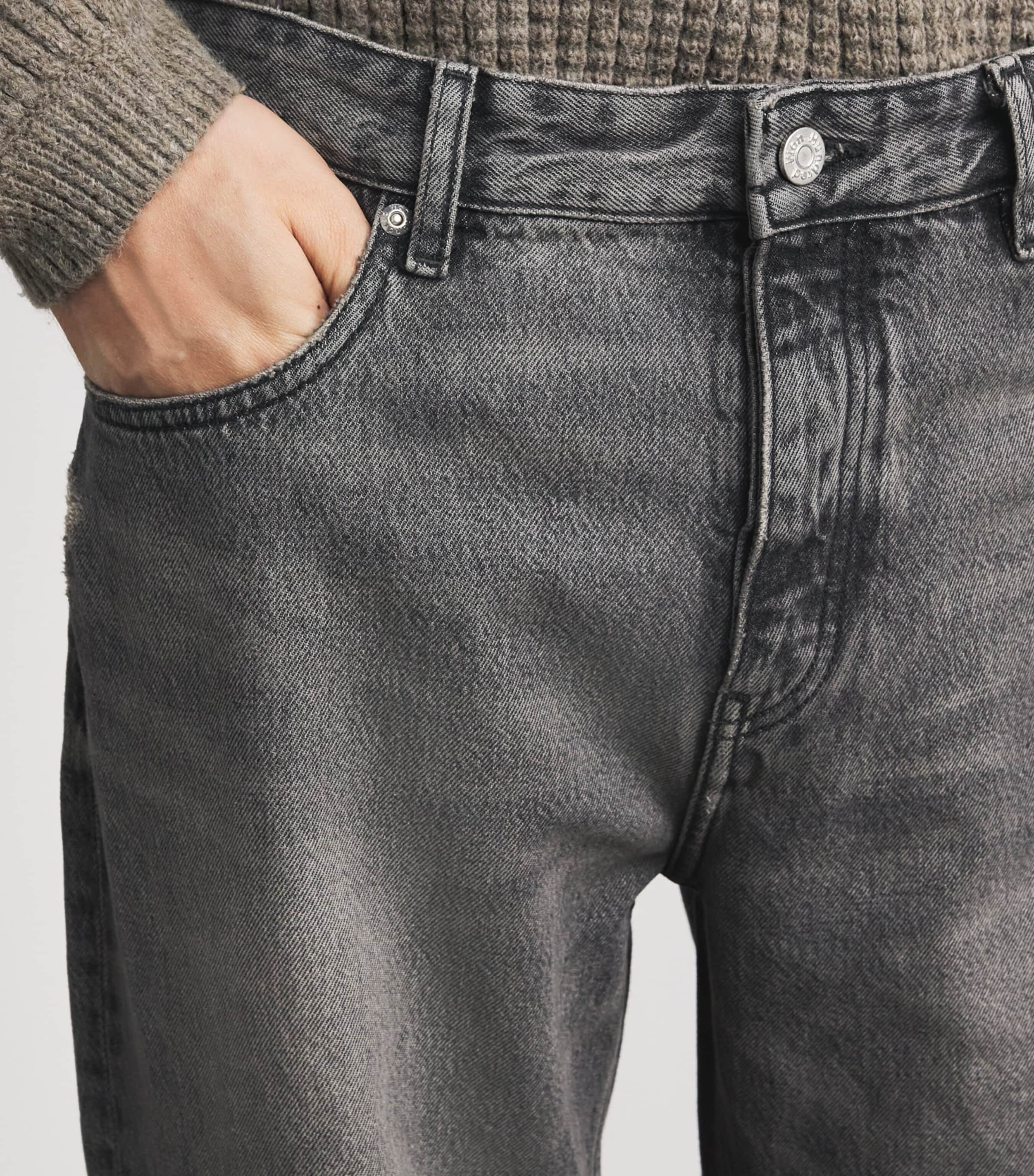 Won Hundred Mens Genoa Straight Jeans Tinted Grey Image 6