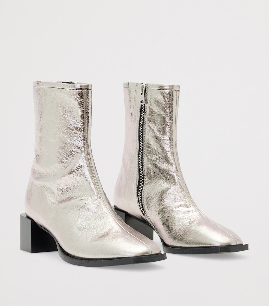 Leather Avril Boots GUNMETAL GREY Image 4