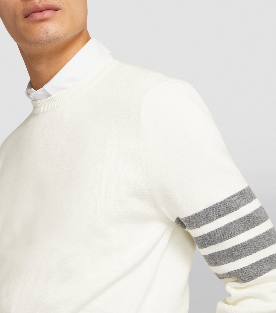 4-Bar Stripe Sweater WHITE Image 6
