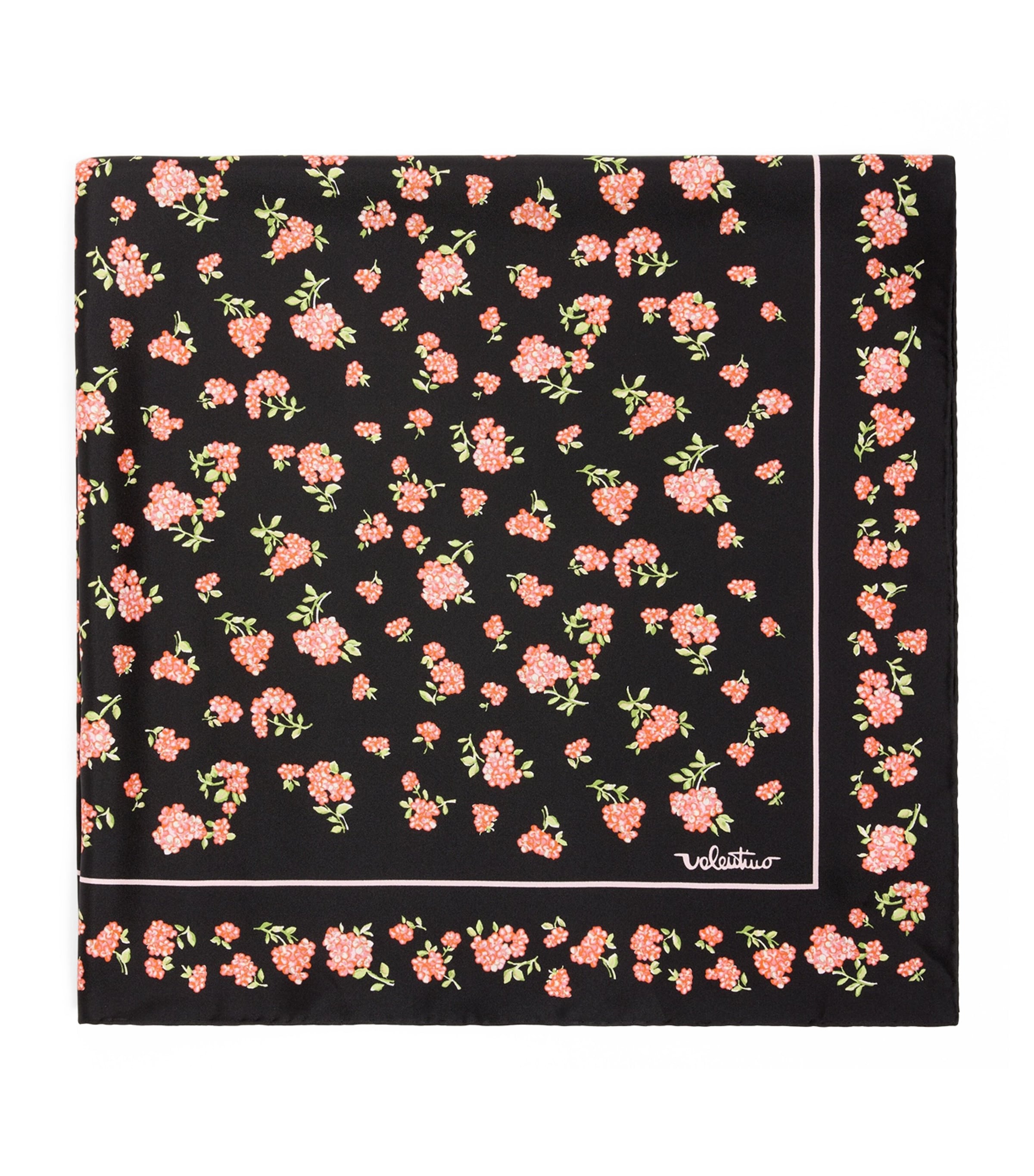 Valentino Garavani Silk Floral Scarf Fkv Image 1