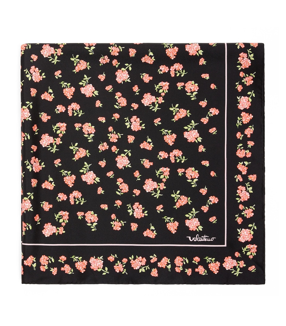 Valentino Garavani Silk Floral Scarf Fkv Image 1