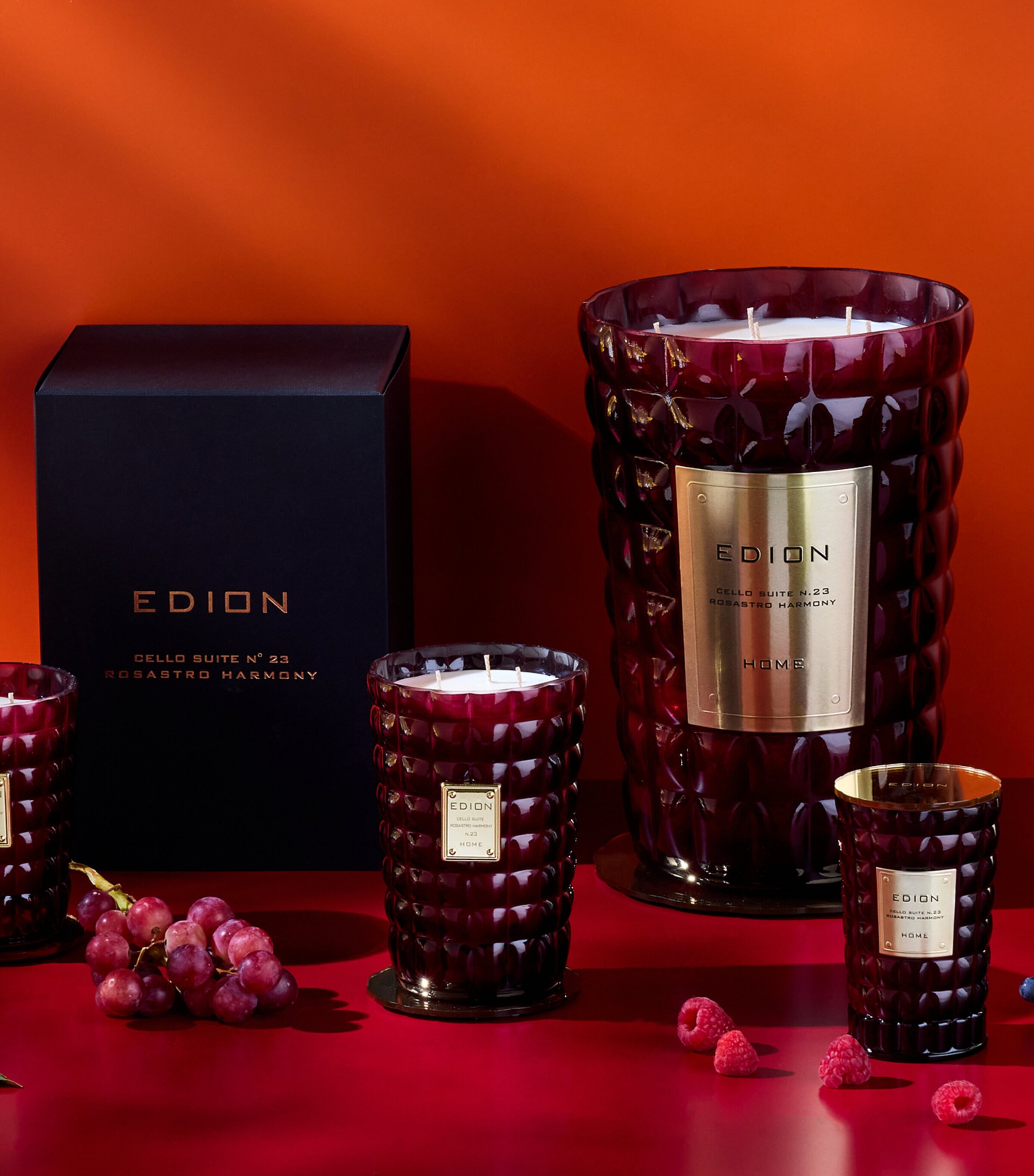 EDION Cello Suite No.23 Rosastro Harmony Candle (2.5kg) Burgundy Image 3