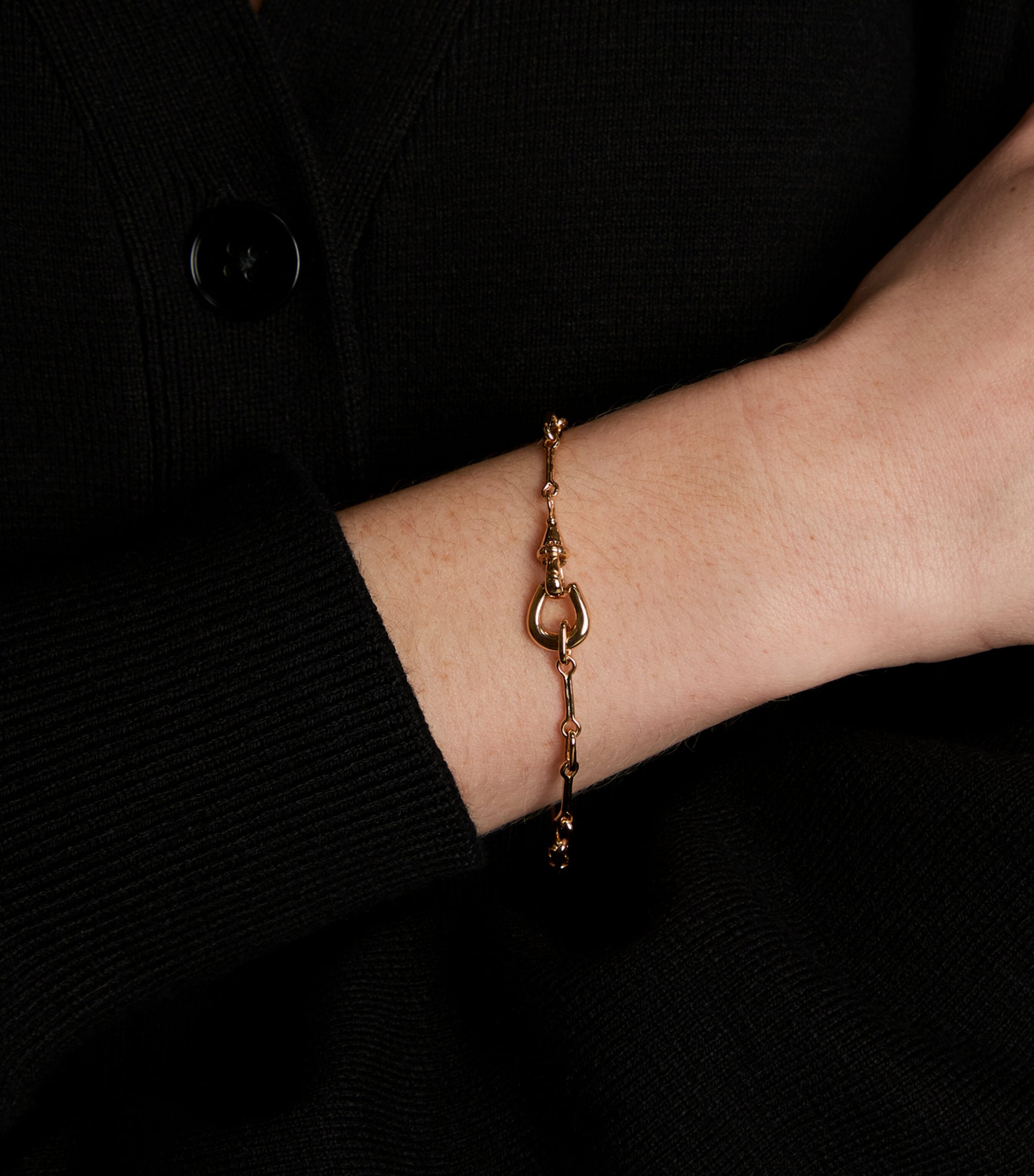 Astrid & Miyu Gold-Plated Hardware Chain Bracelet Gold Image 2