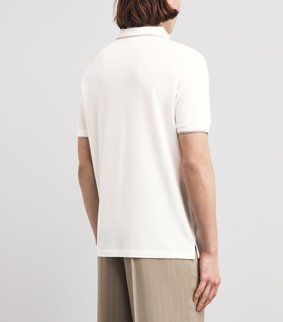 Emporio Armani Mens Cotton Logo Polo Shirt Image 5
