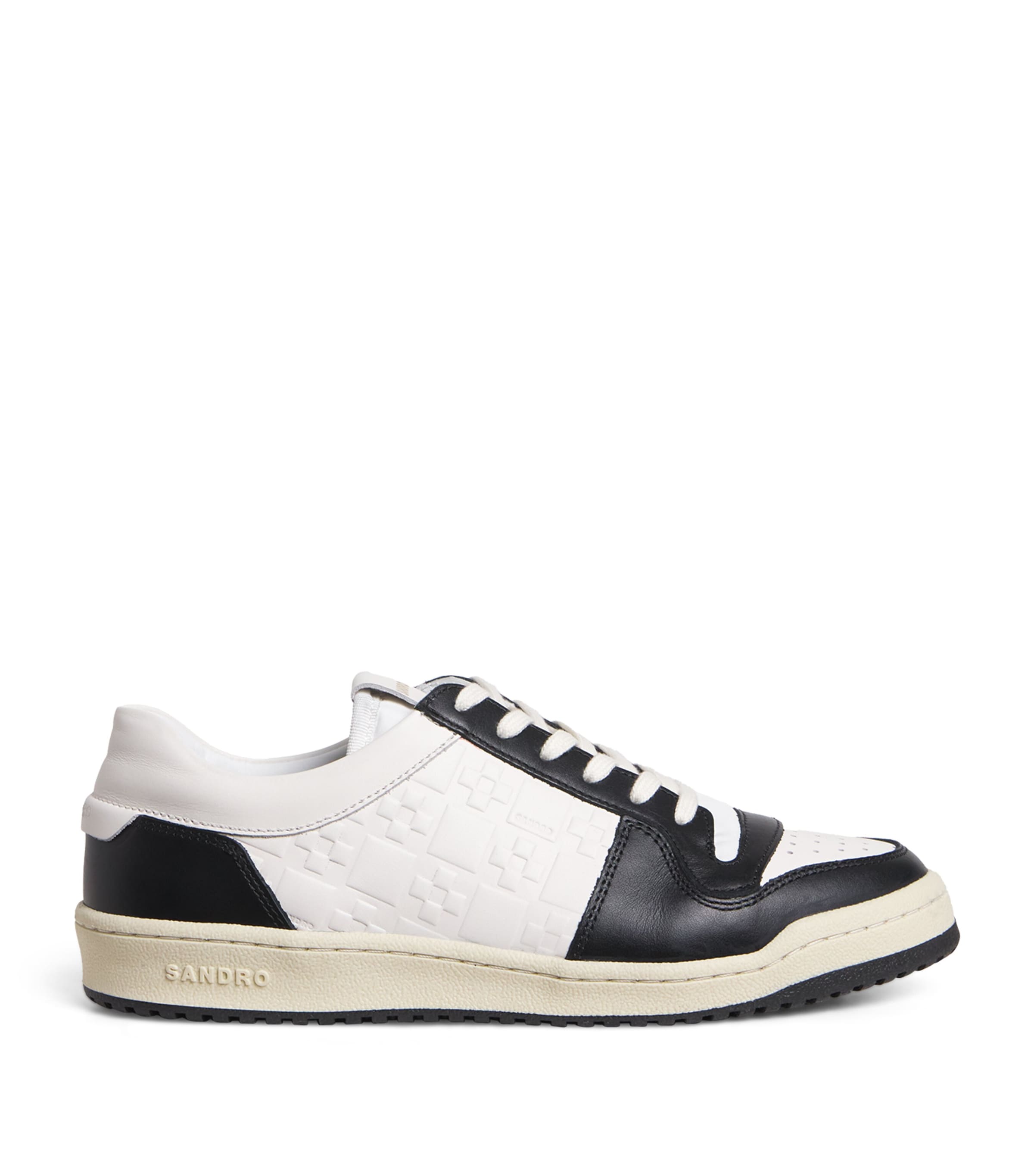 Sandro Paris Leather Cross Sneakers | Men Shoes | Trainers | Low-Top Trainers | Designers | Sandro Paris | 5220