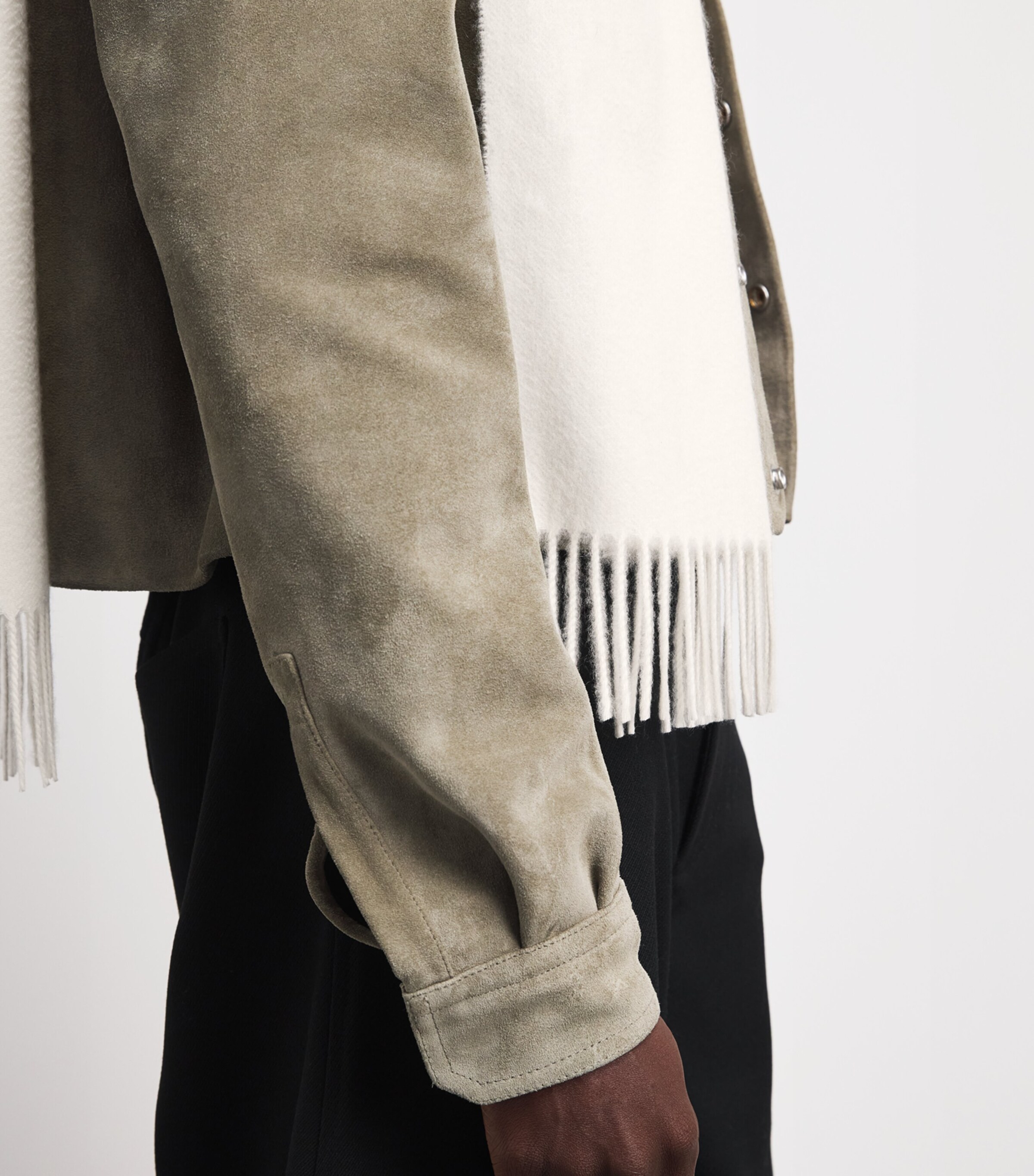 Johnstons Of Elgin Natural Cashmere Scarf White Image 3