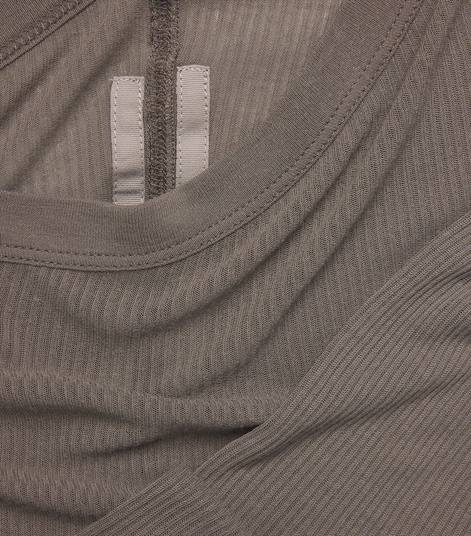 Rick Owens Womens Ziggy Asymmetrical Top Dust Image 6