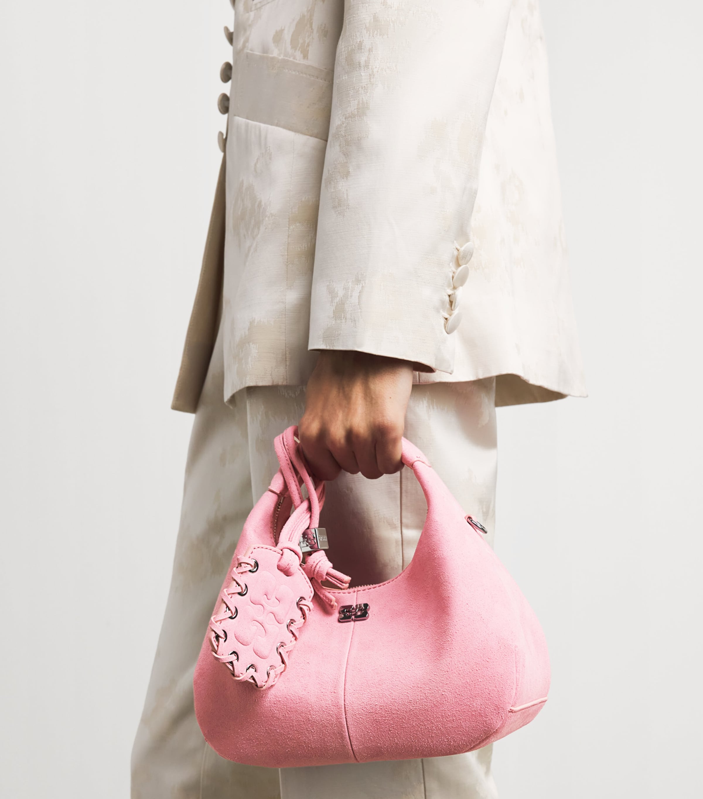 GANNI Mini Shoulder Bag Pink Nectar Image 2