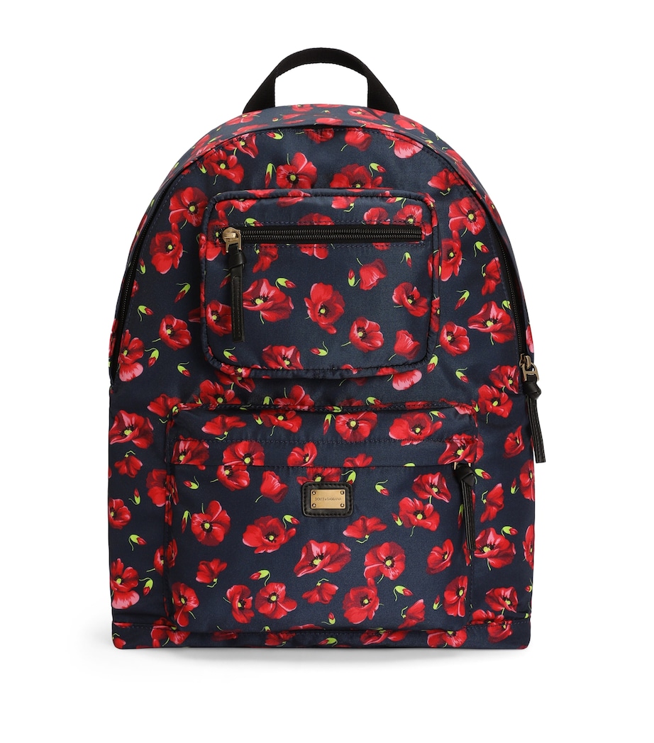 Dolce&Gabbana Kids Floral Print Backpack Papavero Picc Image 1