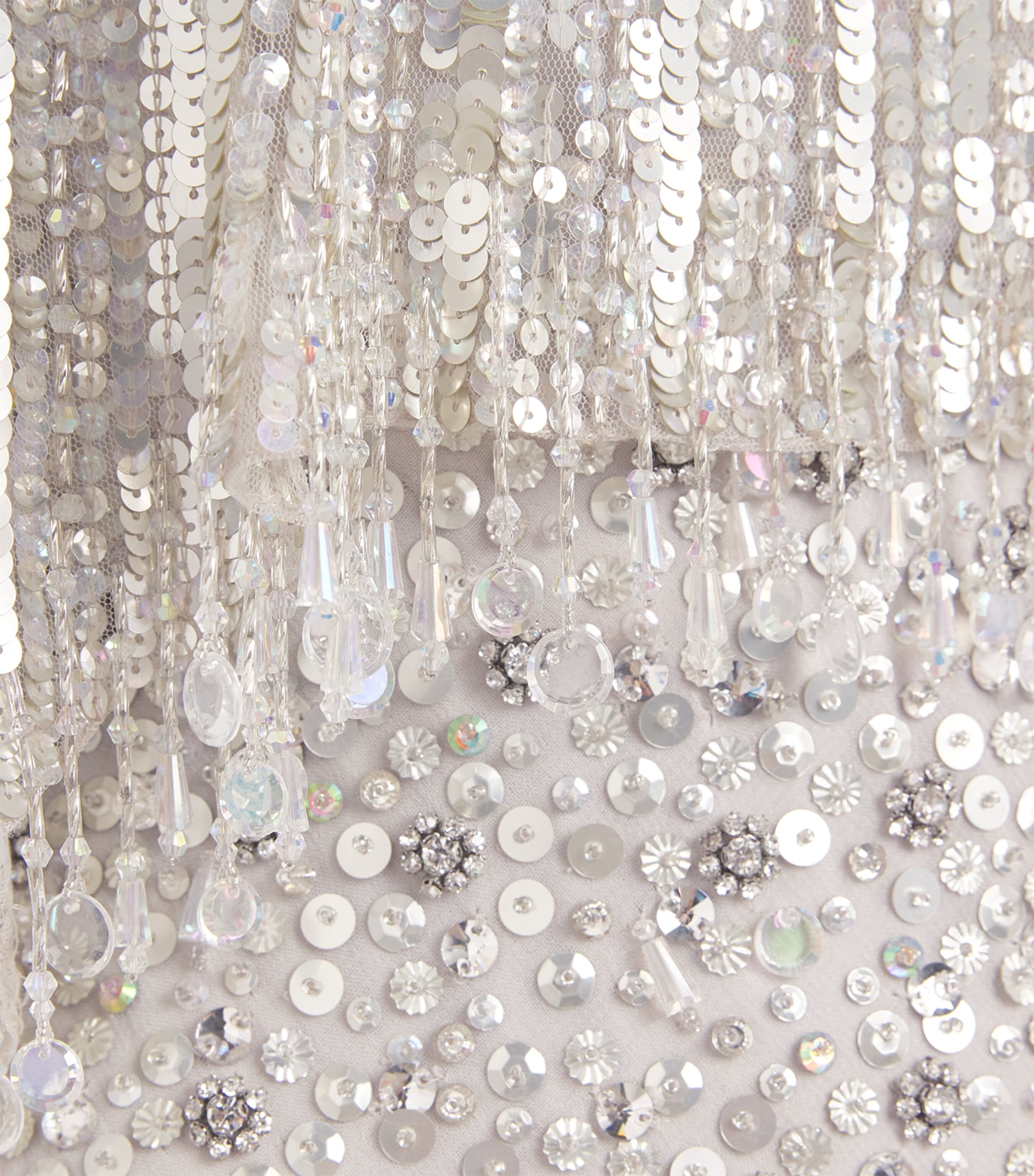 Jenny Packham Womens Embellished Iris Gown Snow Image 6