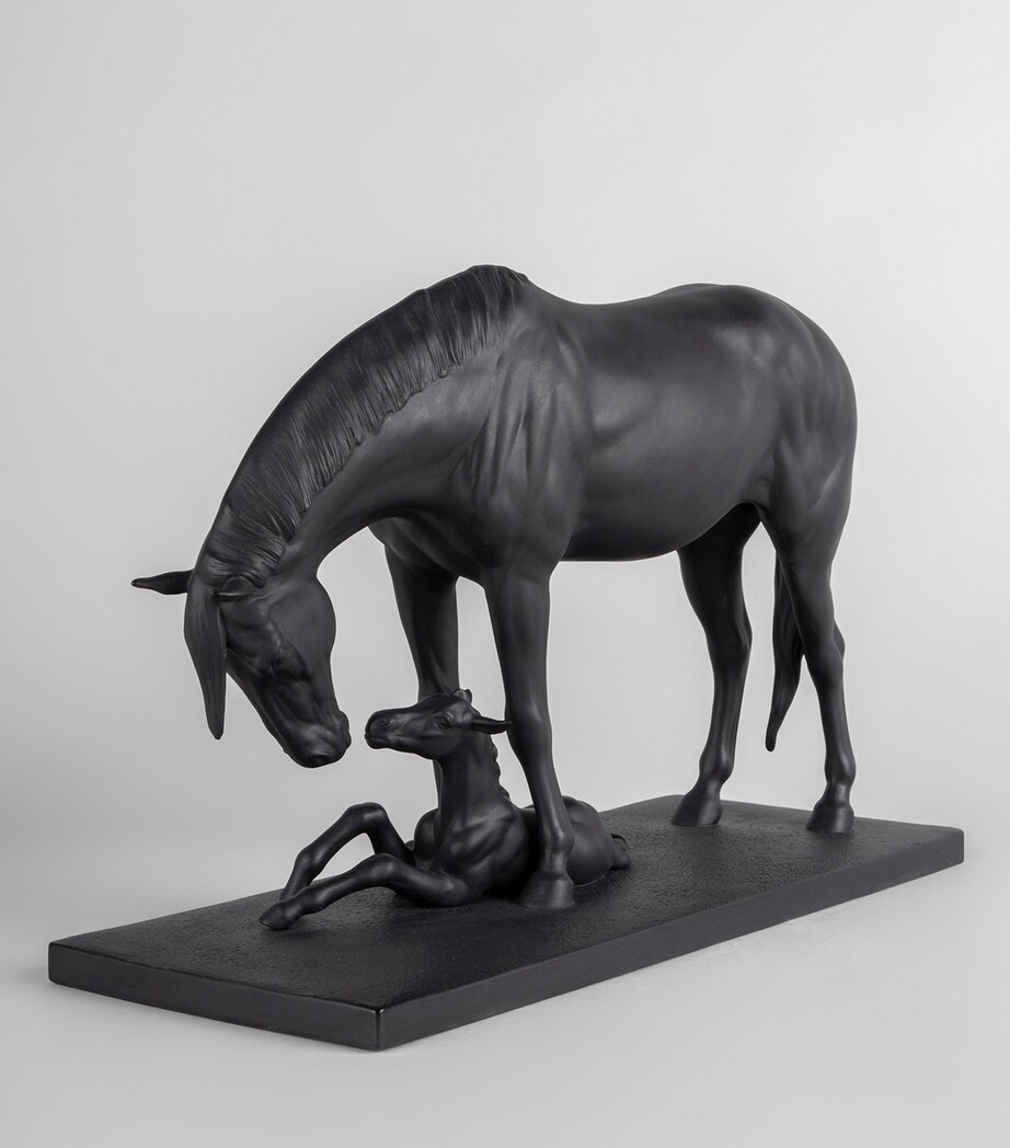 Mare and Foal Figurine BLACK Image 3