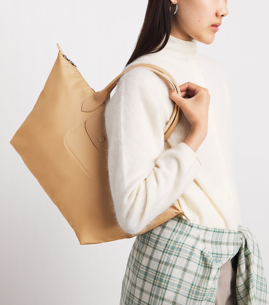 Longchamp Medium Le Pliage One Tote Bag Beige Image 4