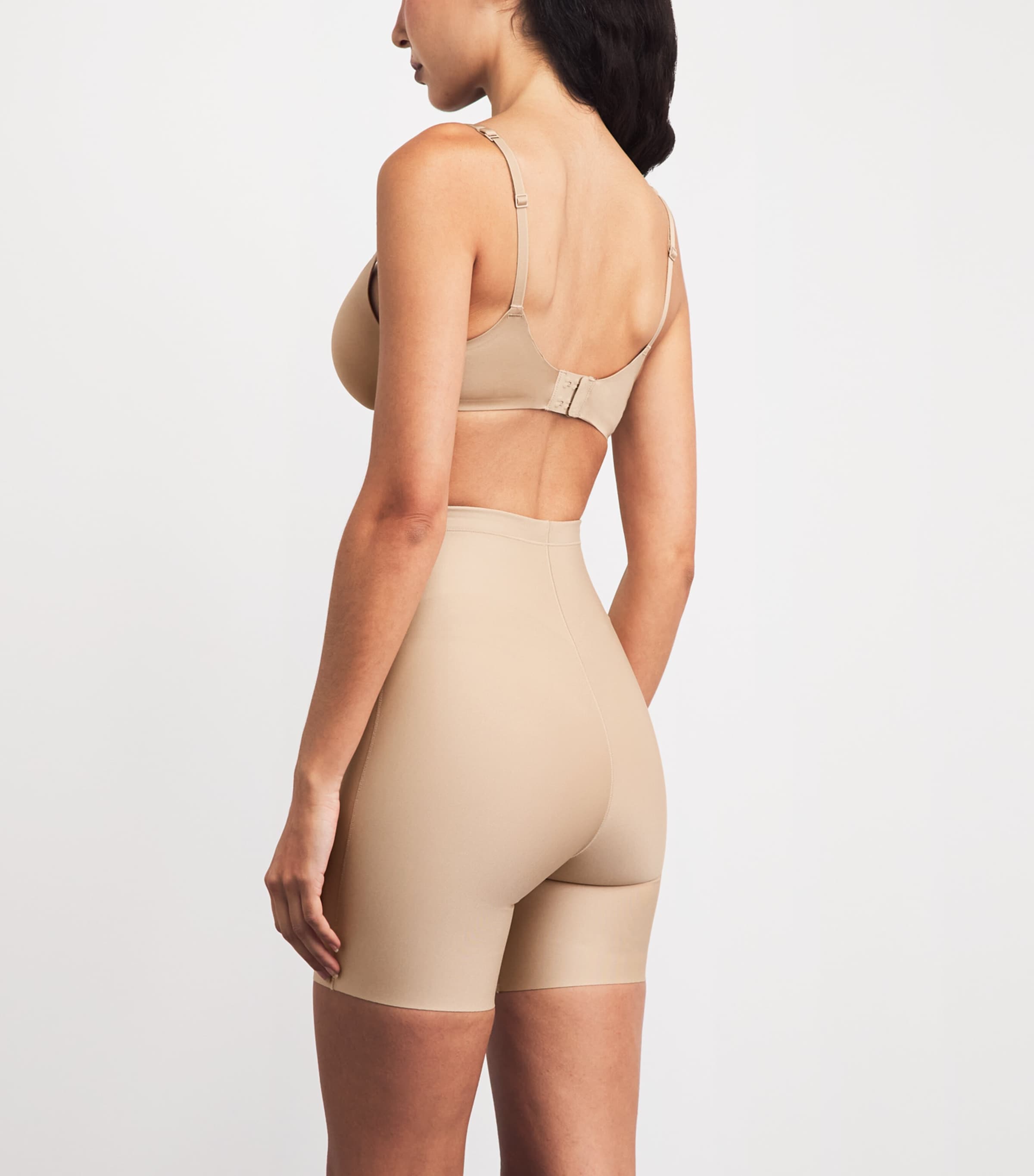 Skims Womens Core Sculpt Mid-Waist Shorts Clay Image 3