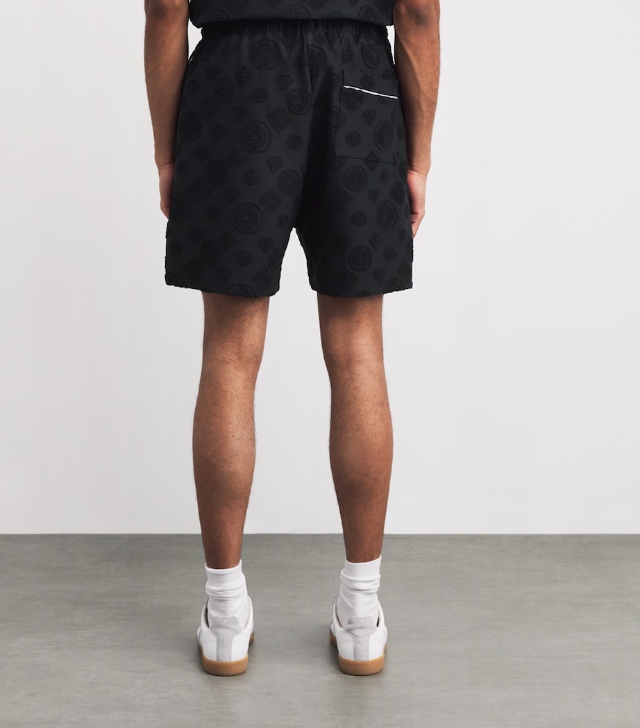 Towelling Monogram Shorts BLACK Image 4