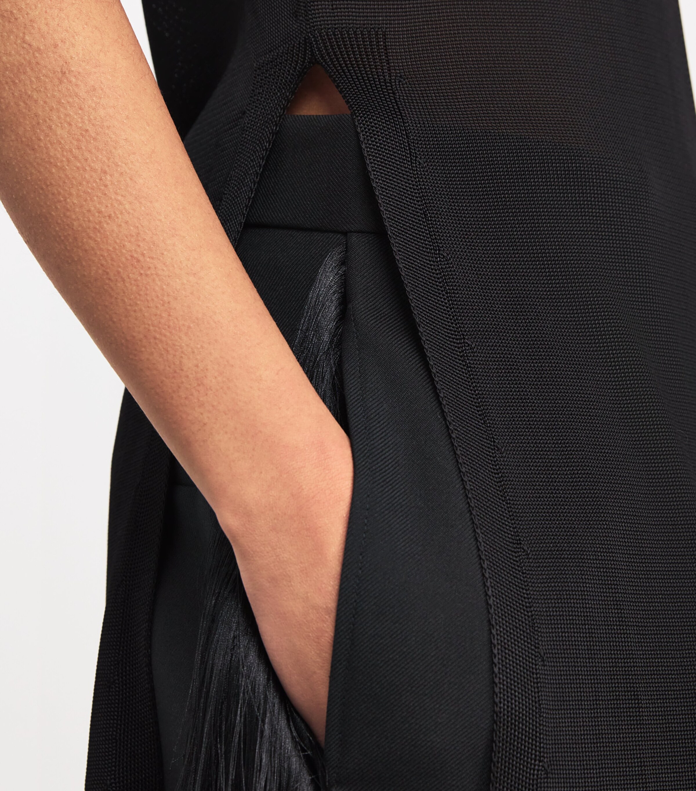 Lemaire Womens Split-Detail Column Dress Black Image 6