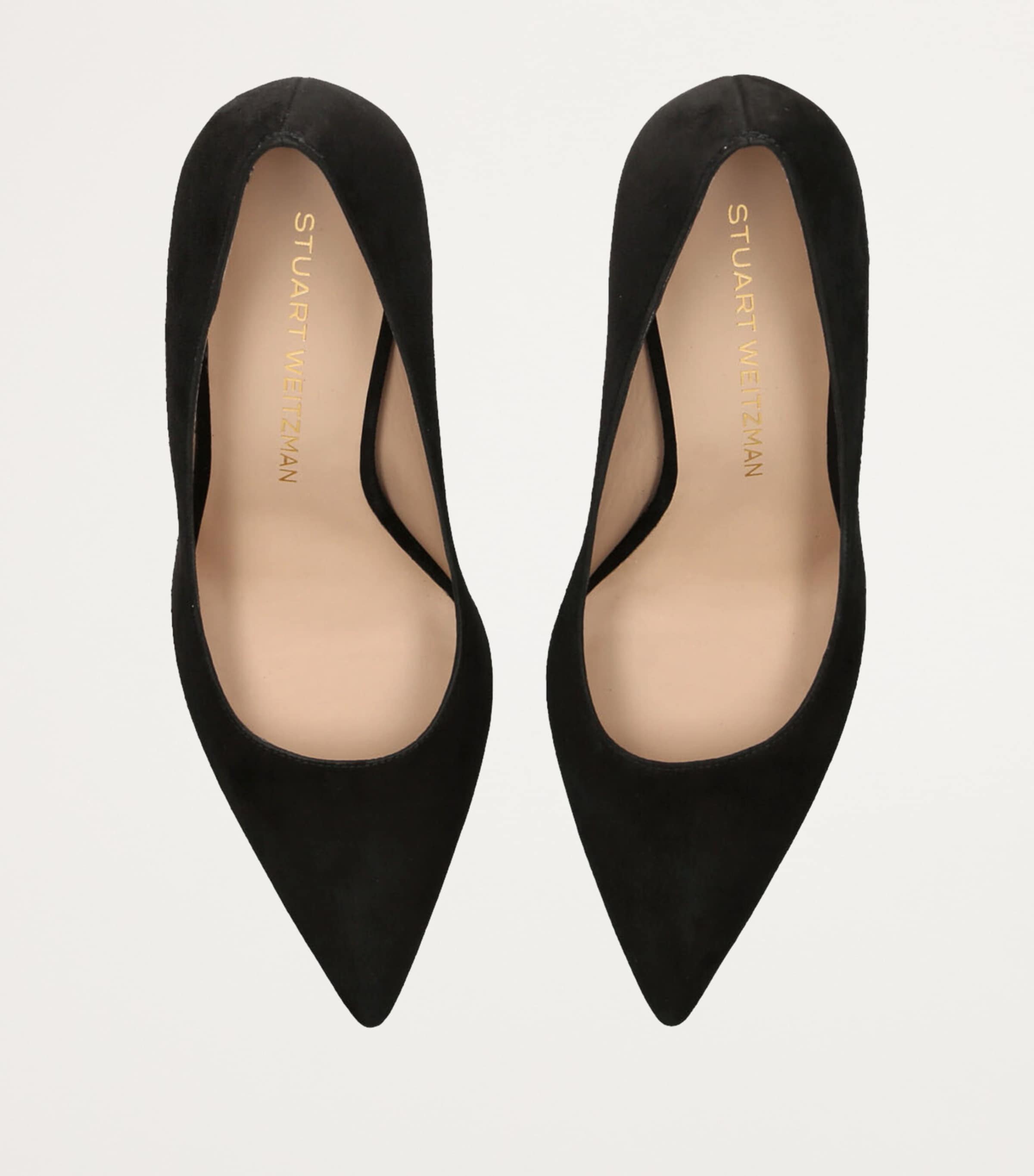 Suede Stuart Power Pumps 85 BLACK Image 4
