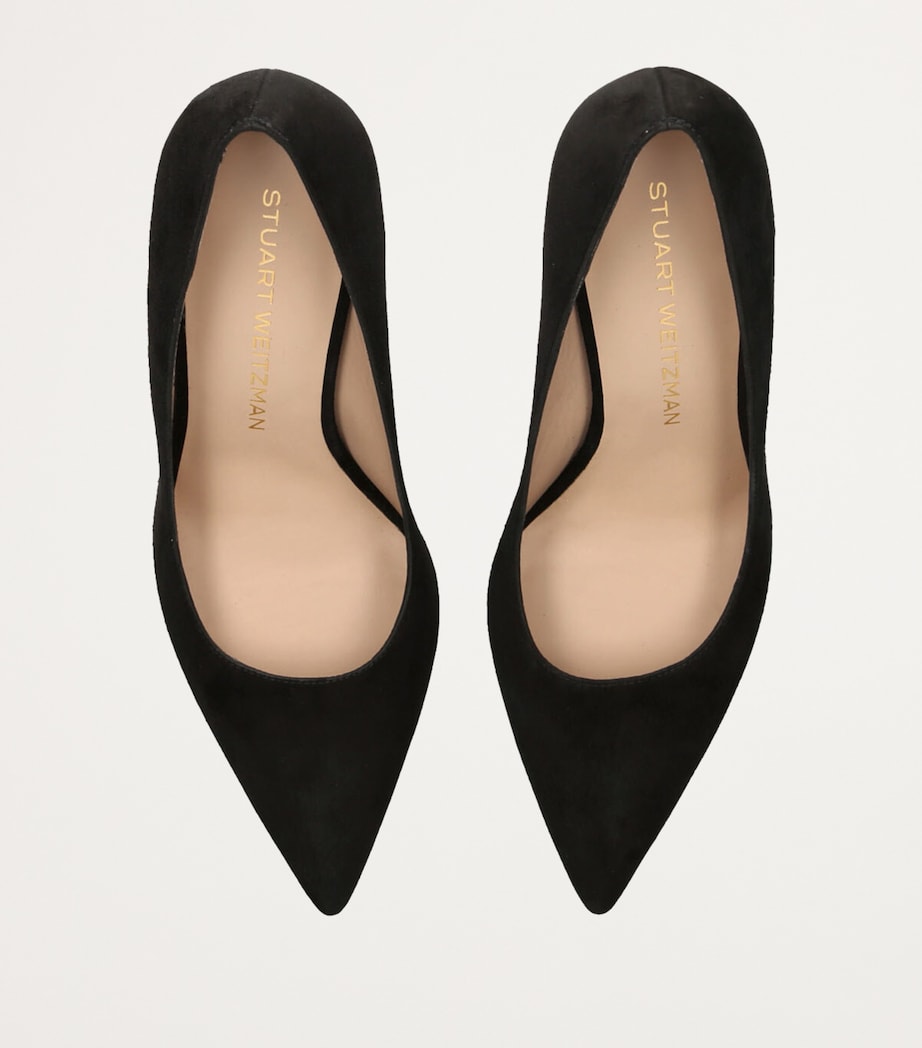 Suede Stuart Power Pumps 85 BLACK Image 4