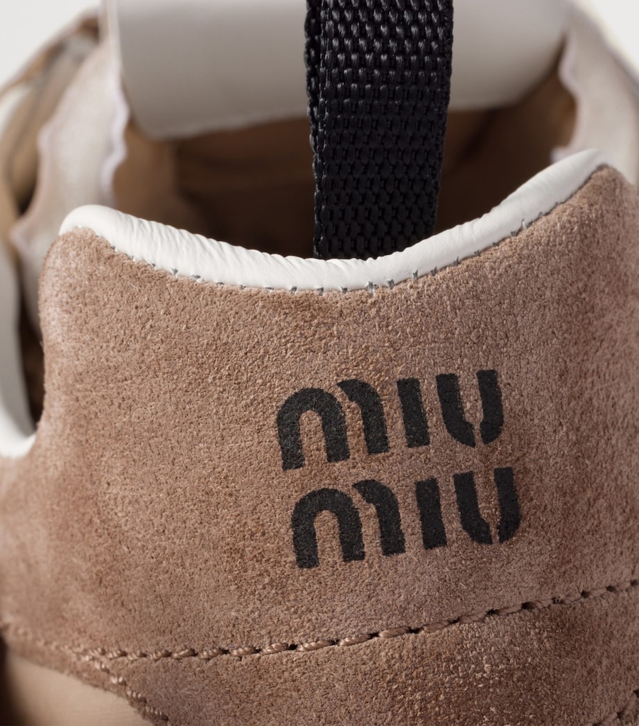 Fabric-Suede Low-Top Sneakers F01DP Image 4