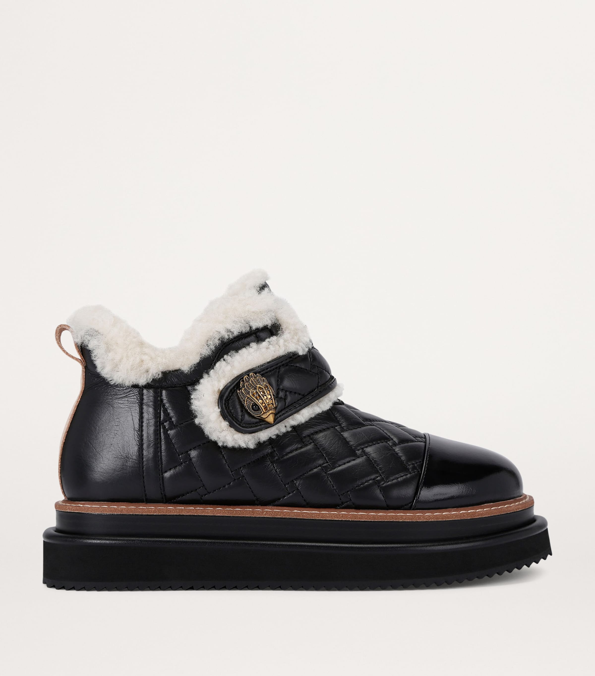 Kurt Geiger London Leather Orson Strap Boots Blk/other Image 3
