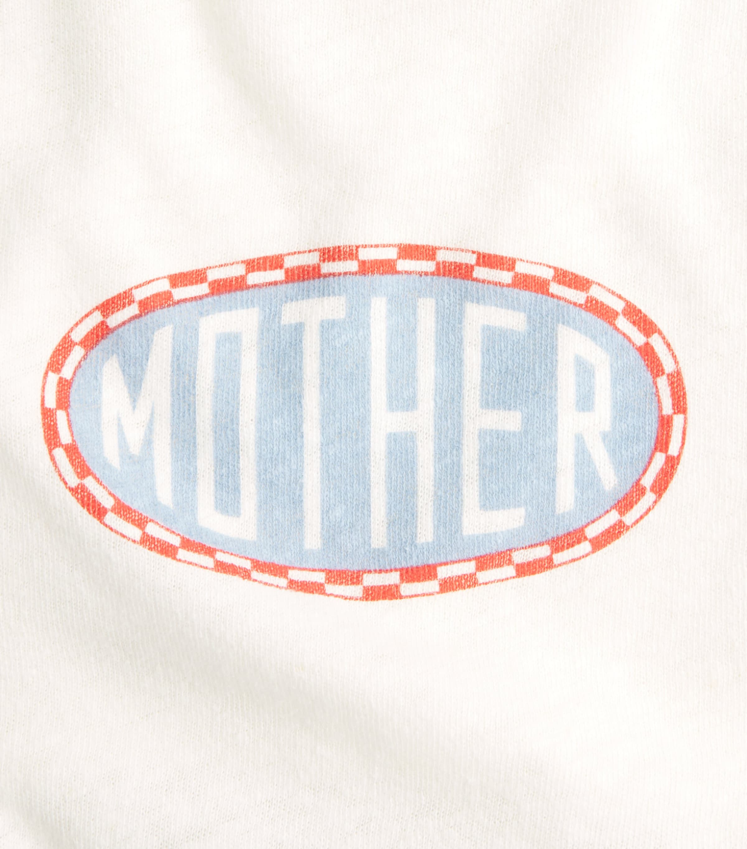 MOTHER Womens Cotton-Linen The Lil Sinful T-Shirt Patch Mother Image 6