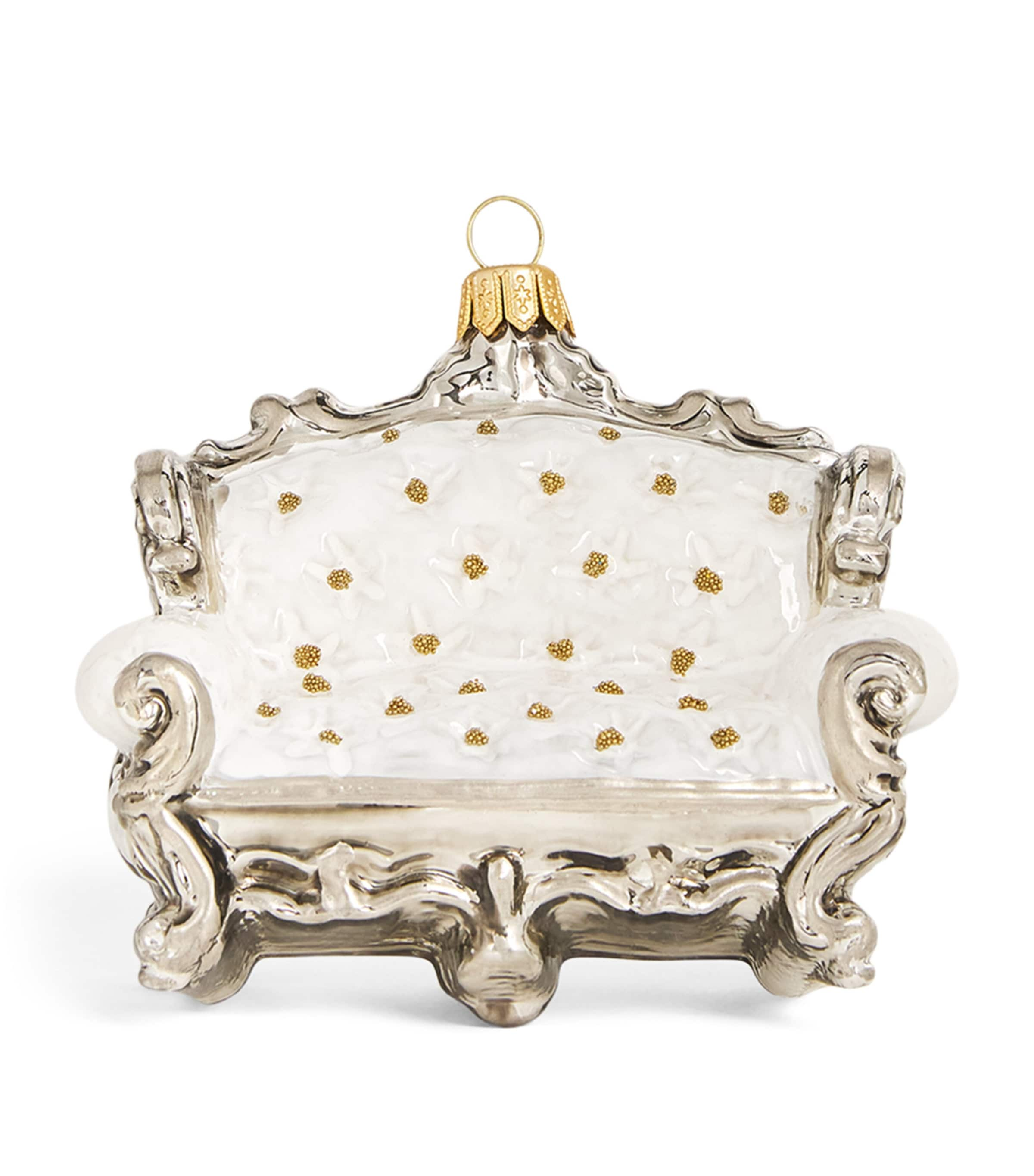 Harrods Retro Sofa Tree Decoration In White