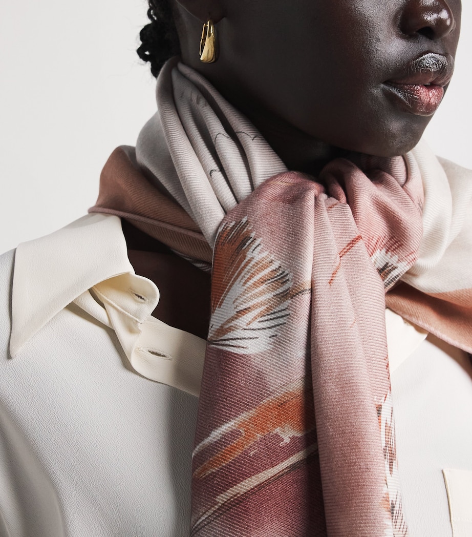 Cashmere-Silk Printed Scarf 491 Image 2