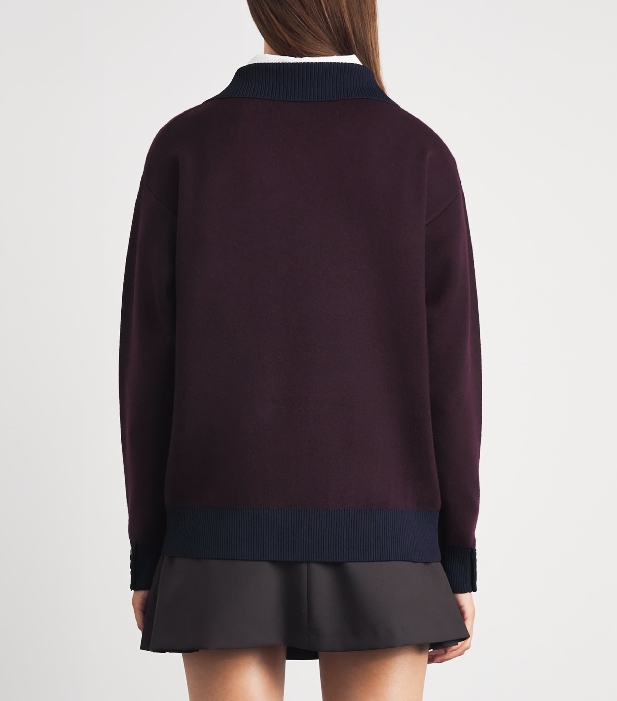 Claudie Pierlot Womens Wool-Blend Polo Sweater Multicolored Image 5