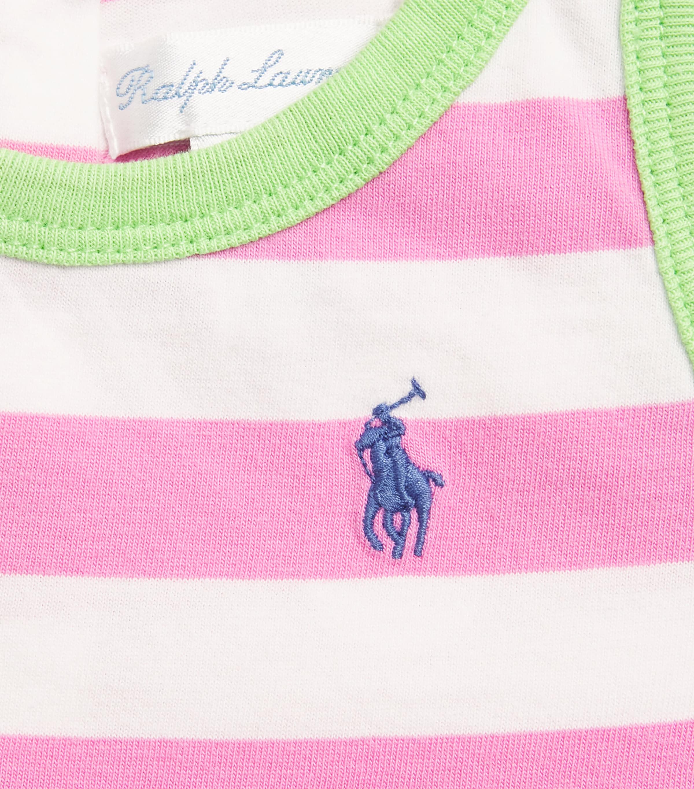 Ralph Lauren Kids Cotton Stripe Dress and Bloomers Set (3-24 Months) Lgna Pnk Image 4