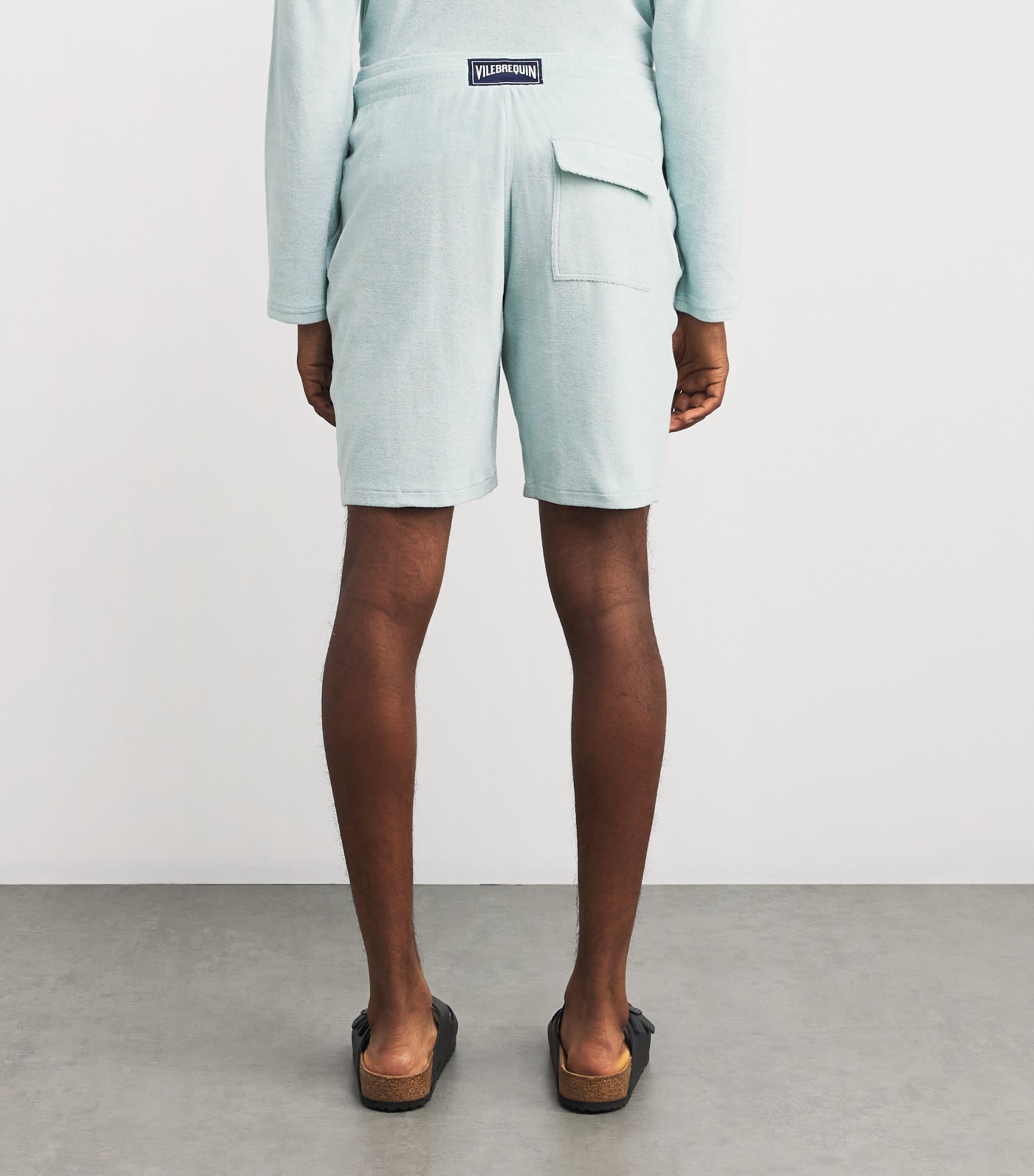 Cotton-Blend Terry Bolide Bermuda Shorts 315-PACIFIC Image 4