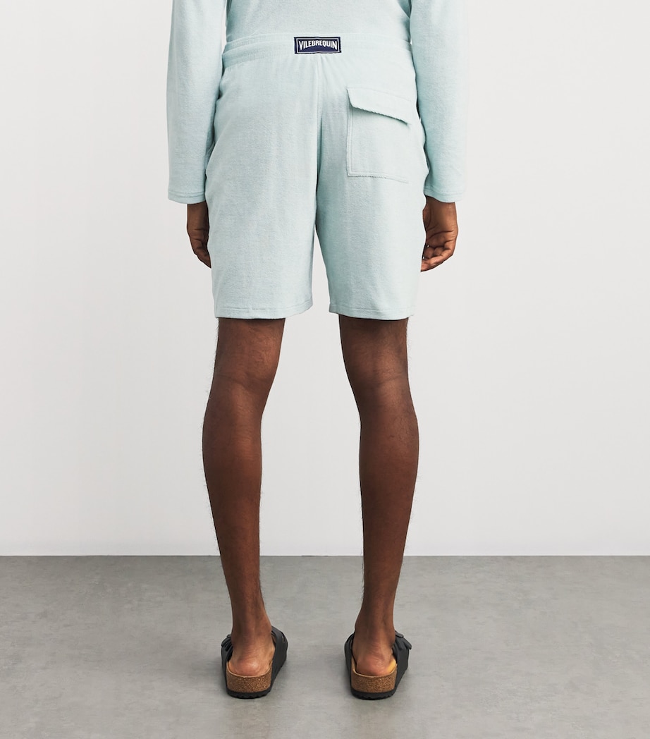 Cotton-Blend Terry Bolide Bermuda Shorts 315-PACIFIC Image 4