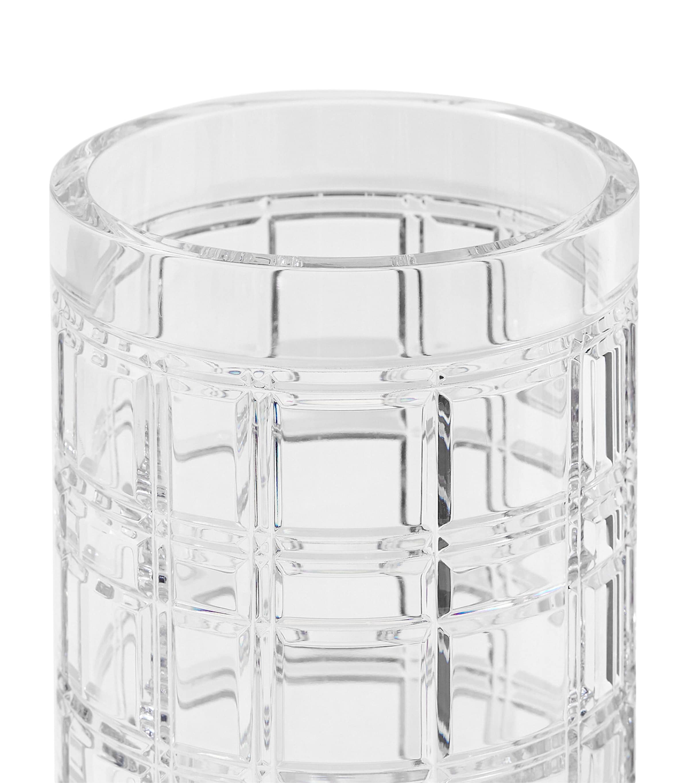 Small Hudson Plaid Vase (25cm) CLEAR Image 2