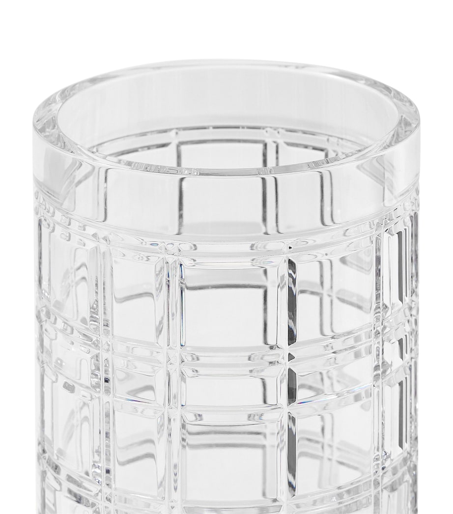 Small Hudson Plaid Vase (25cm) CLEAR Image 2