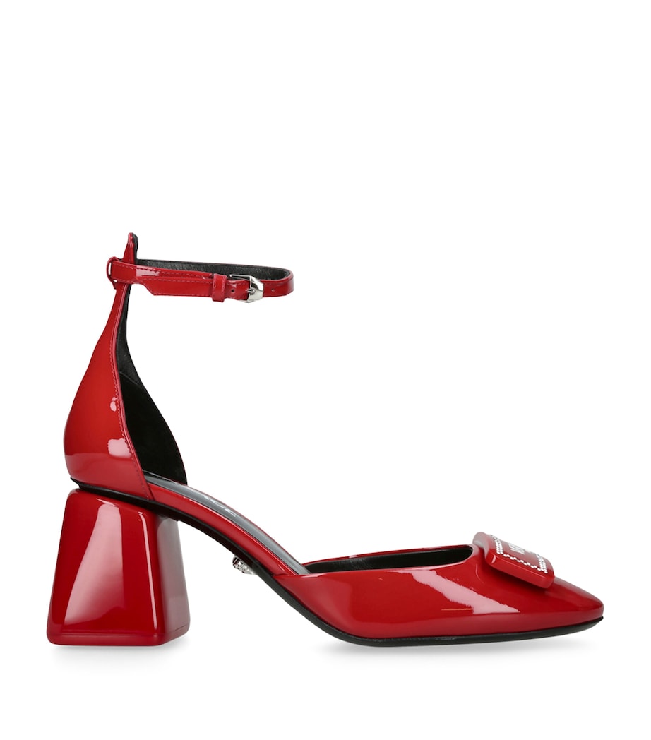 Versace Patent Leather D’Orsay Pumps 70 Red Image 1