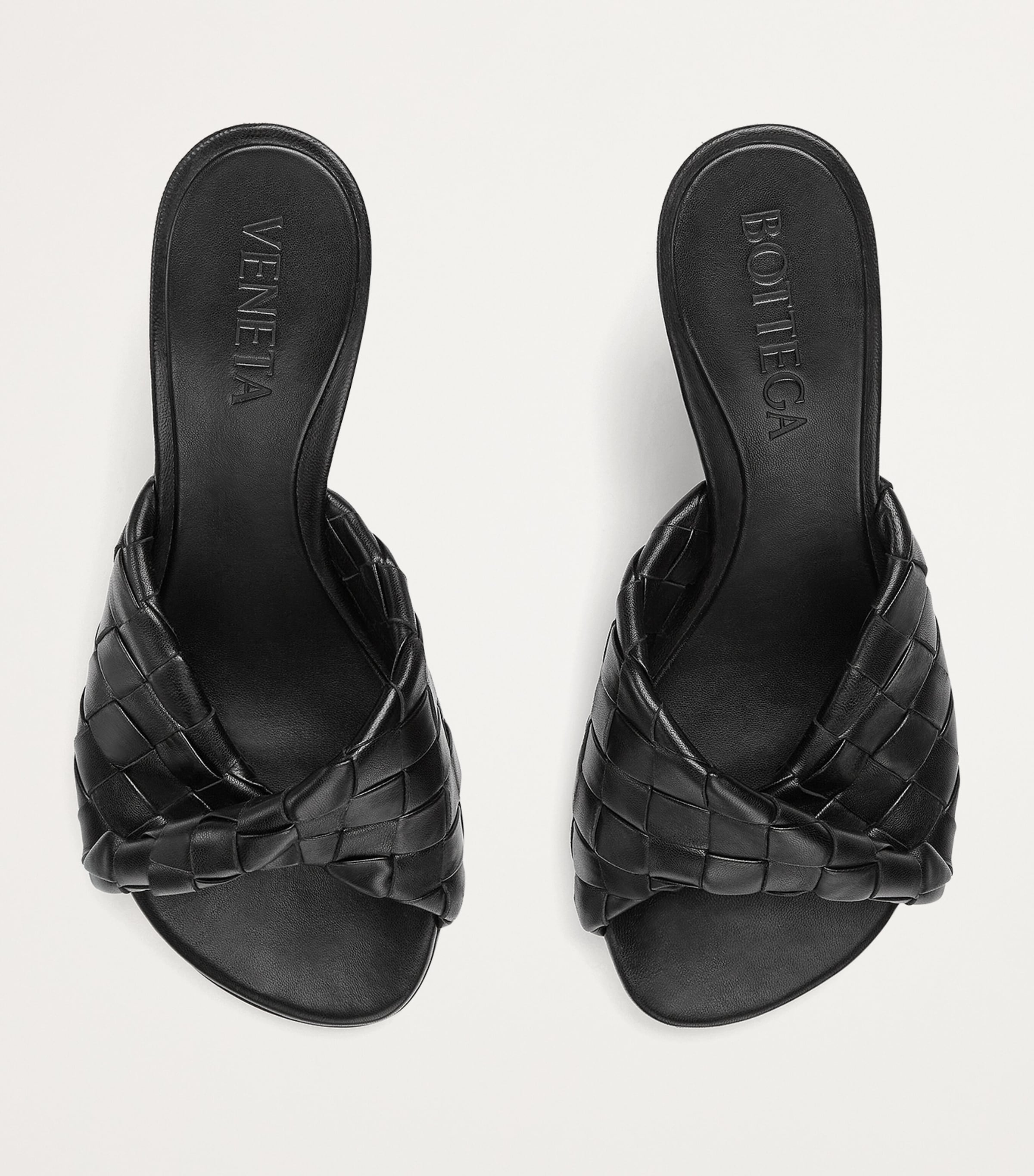 Leather Intrecciato Blink Mules 80 1000 Image 5