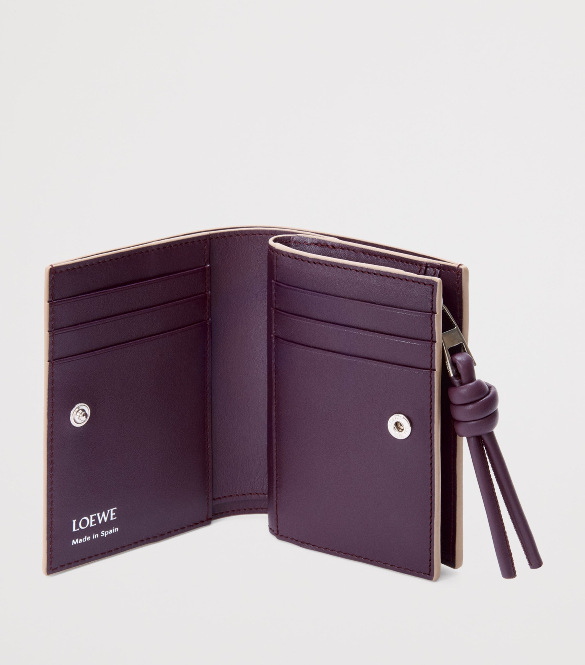 Leather Knot Wallet CLAY/PLUM Image 2