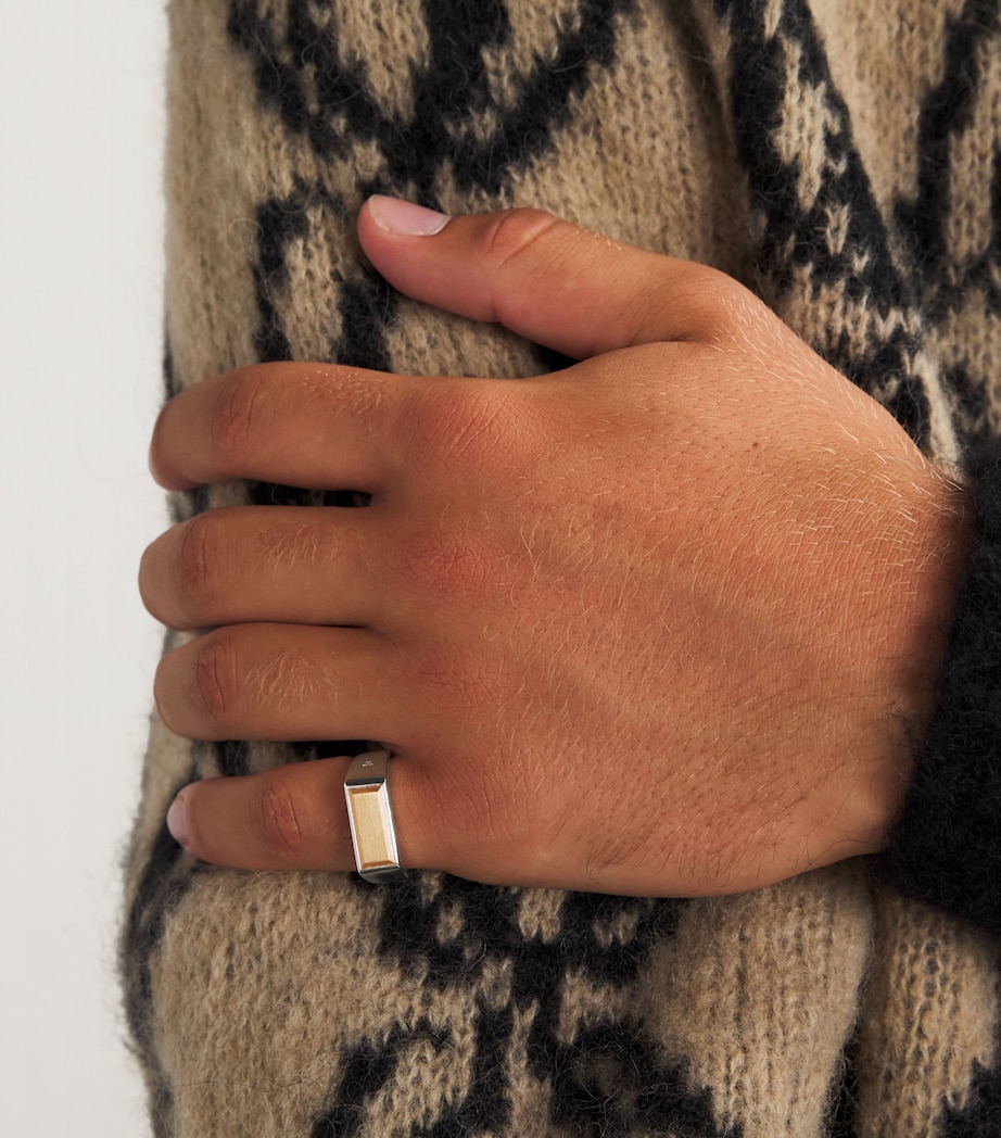 Sterling Silver and Yellow Gold Peaky Ring NA Image 2