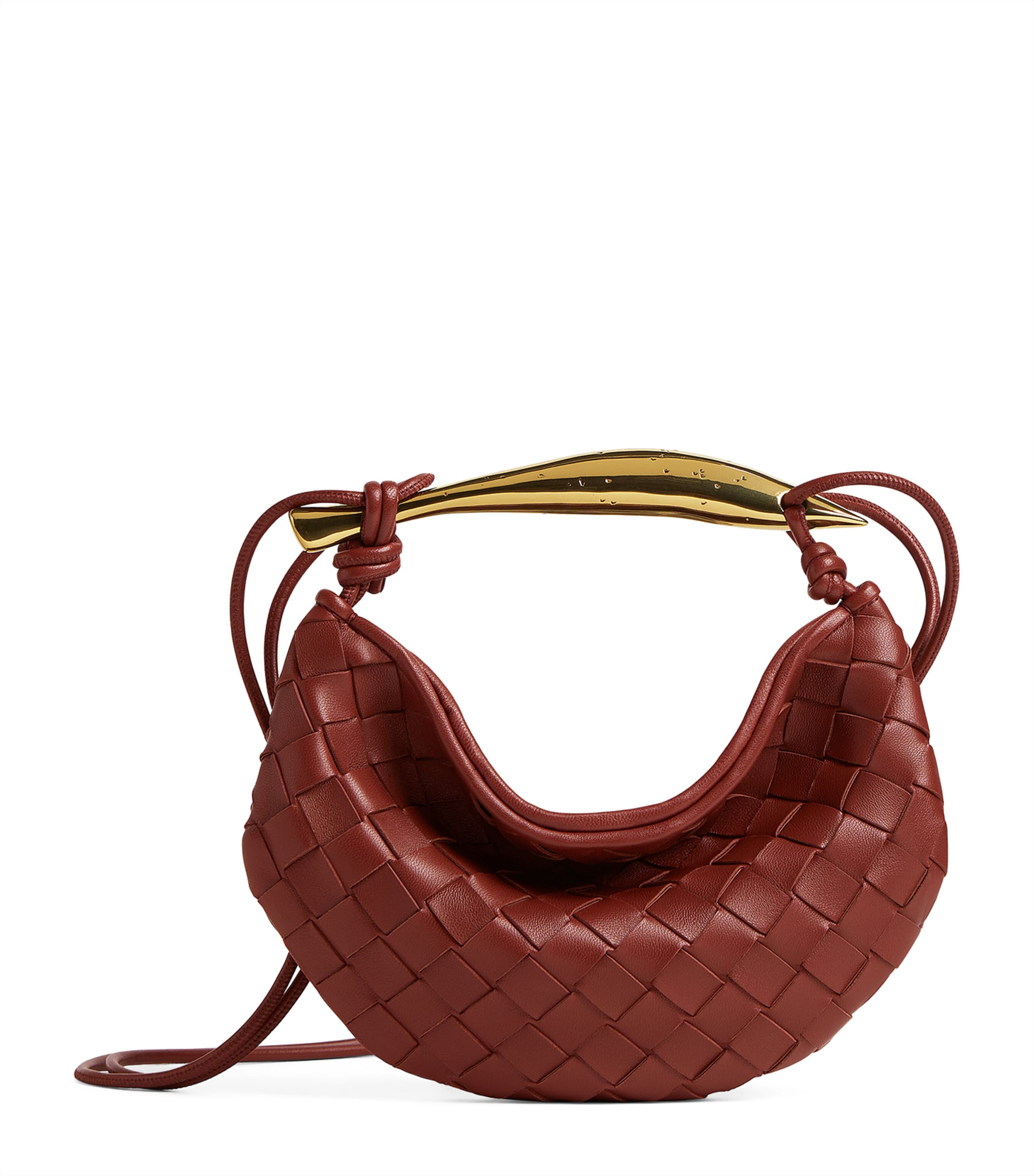 Bottega Veneta Baby Leather Sardine Cross-body Bag In Brown