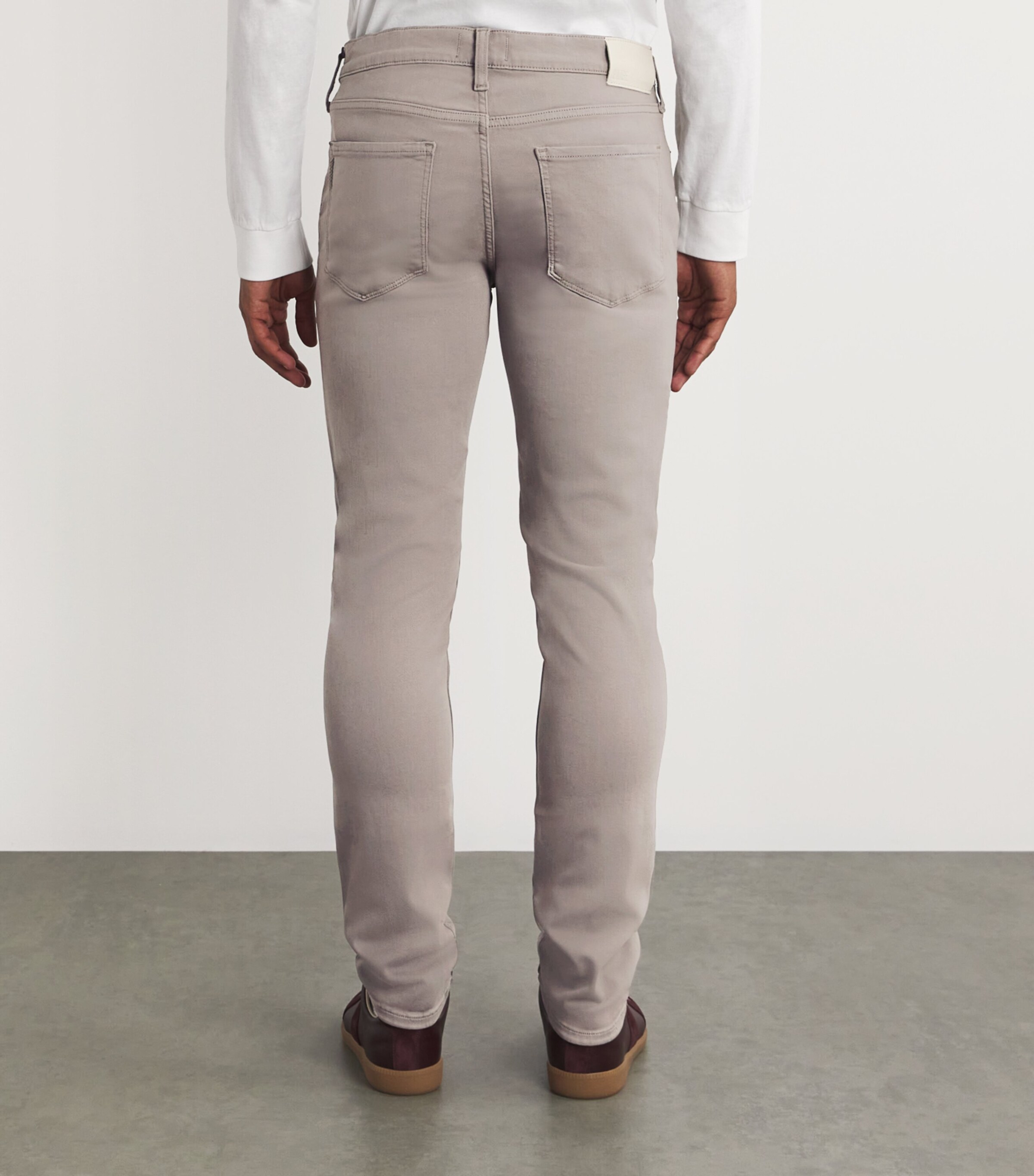 PAIGE Mens Lennox Slim Jeans Silver Pearl Image 4